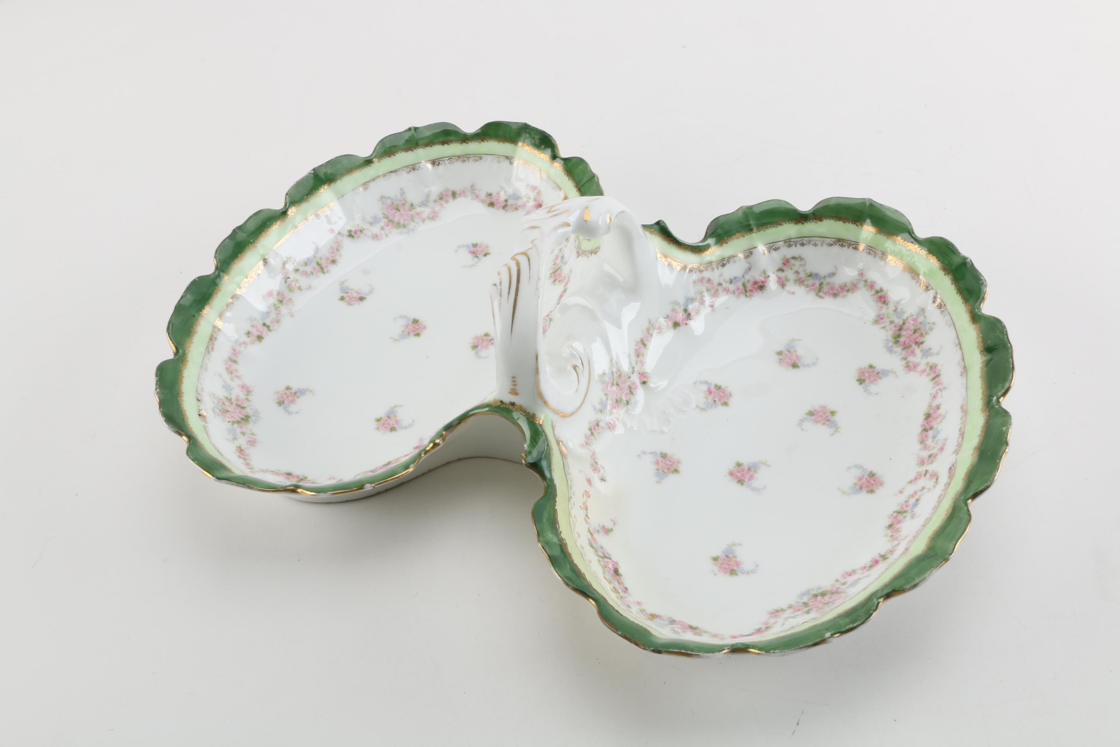 Antique Oscar & Edgar Gutherz Royal Austria Relish Dish