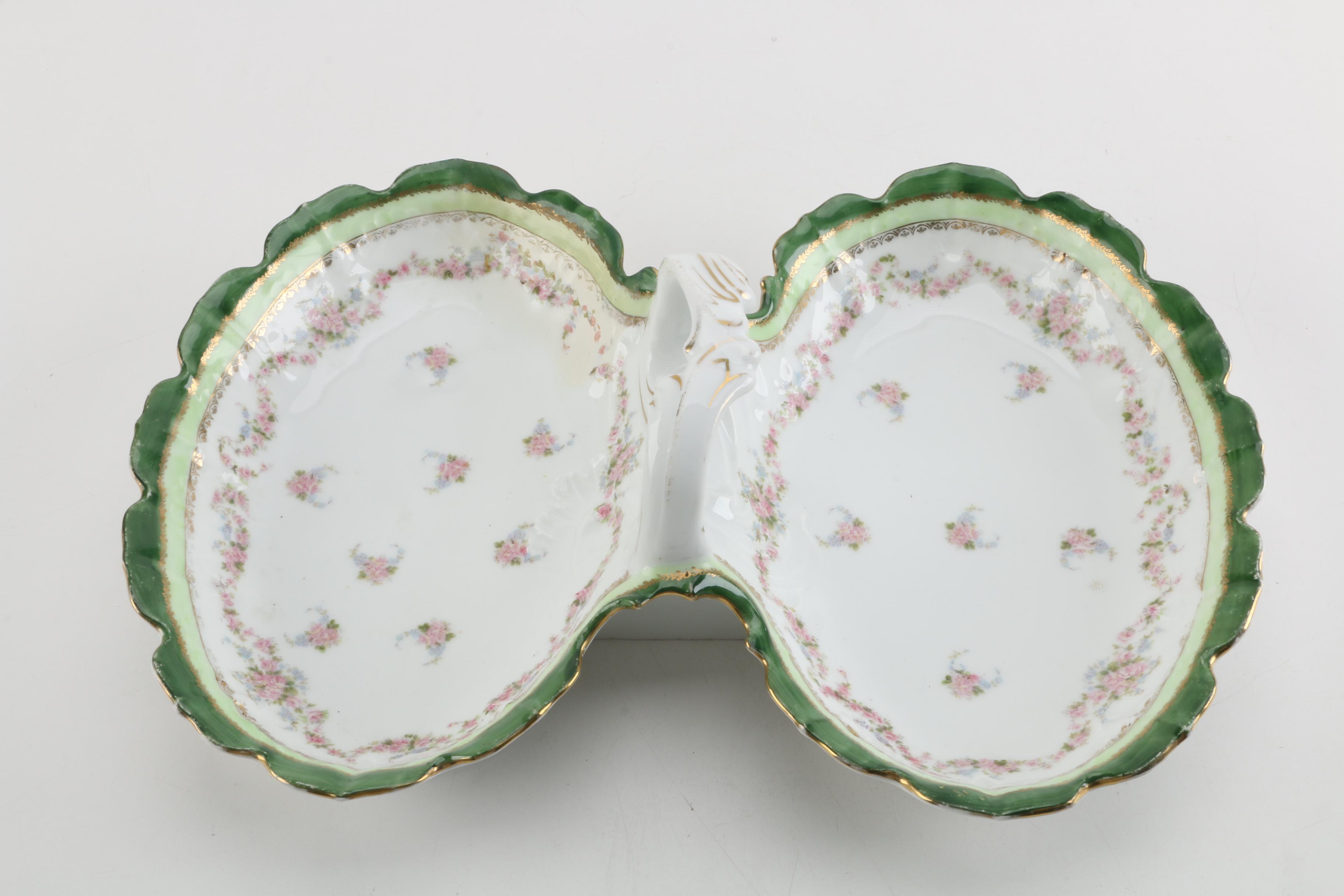 Antique Oscar & Edgar Gutherz Royal Austria Relish Dish