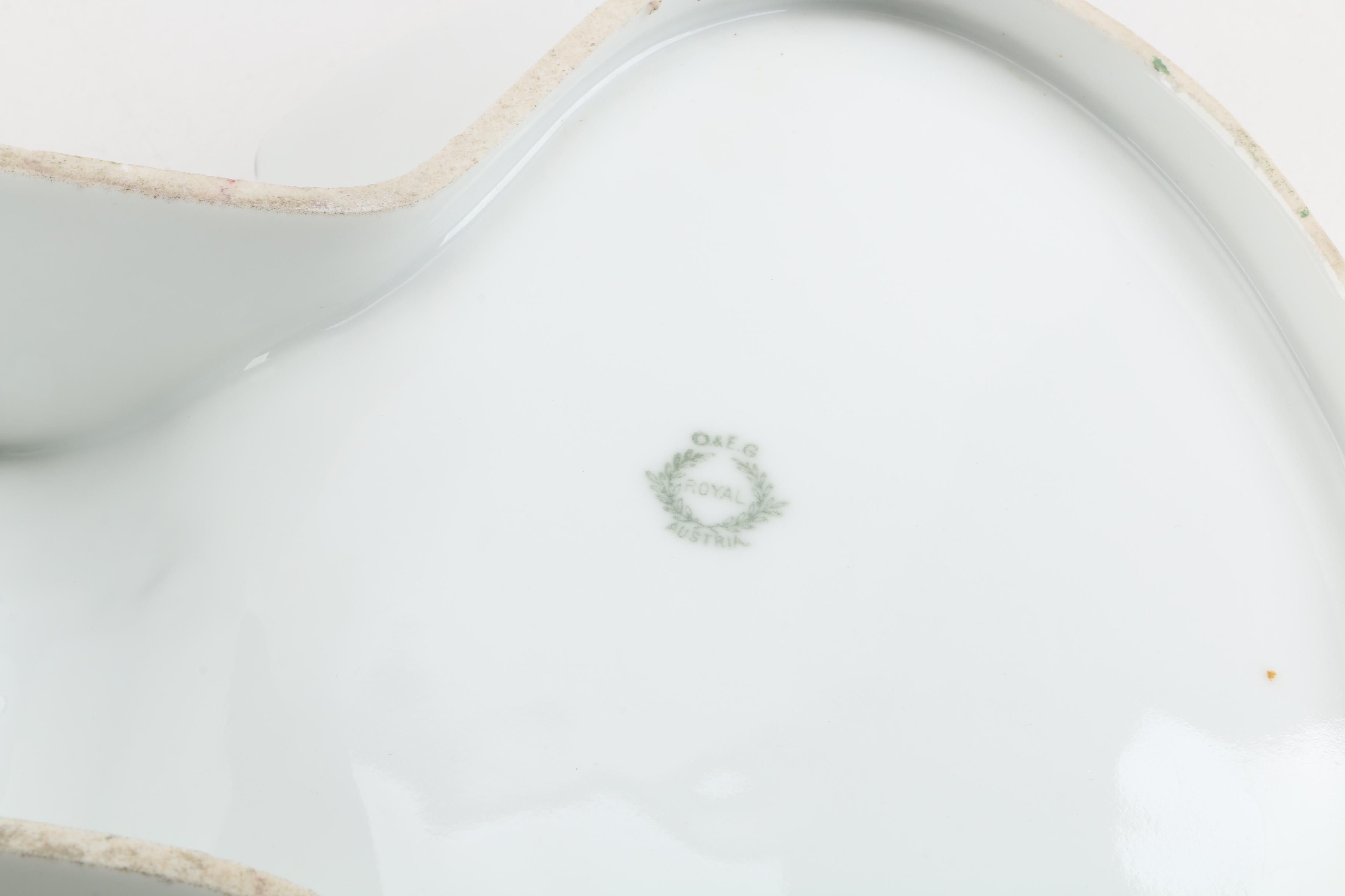 Antique Oscar & Edgar Gutherz Royal Austria Relish Dish