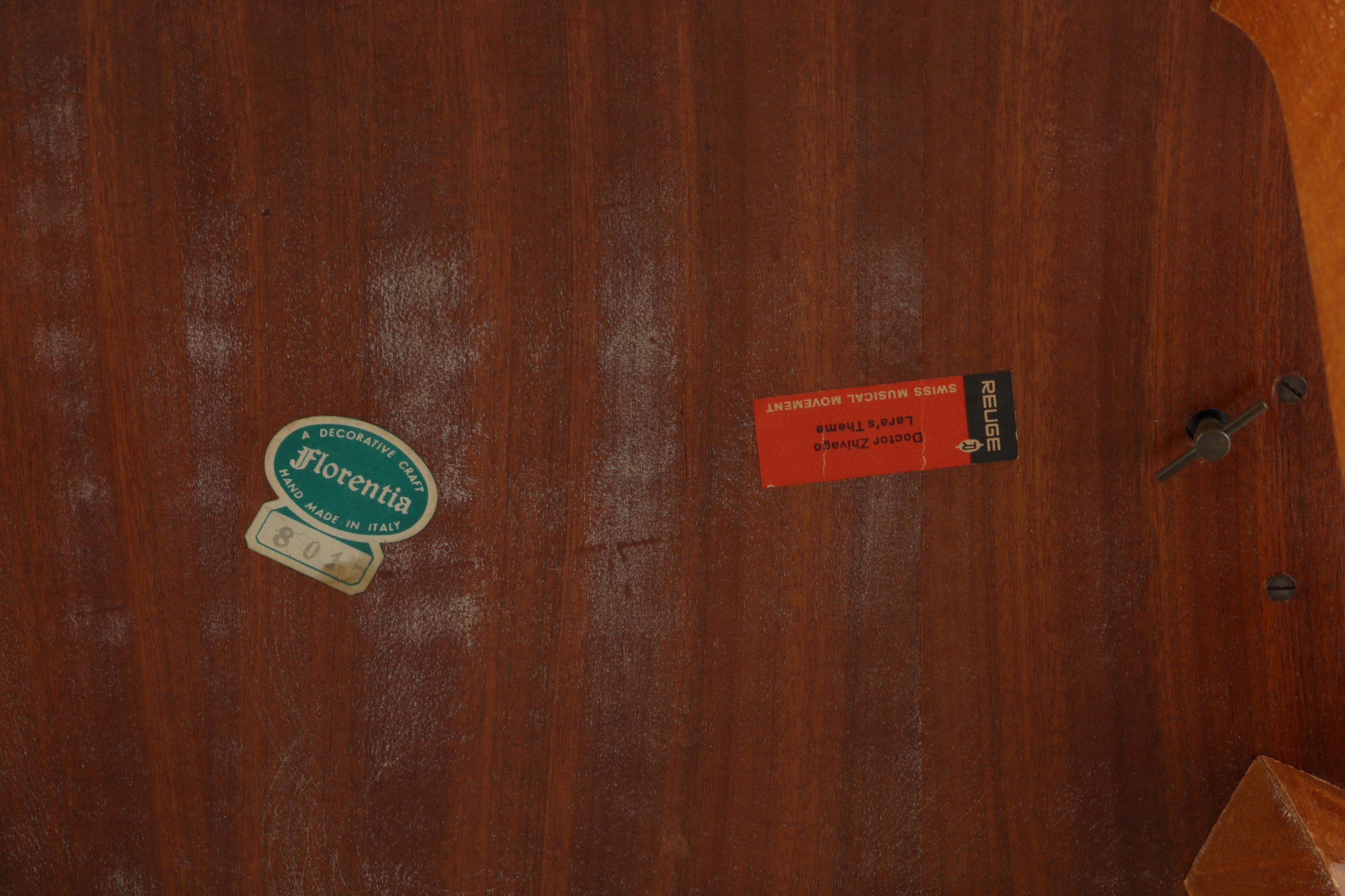 Marquetry Inlaid Reuse Music Box Table by Florentia