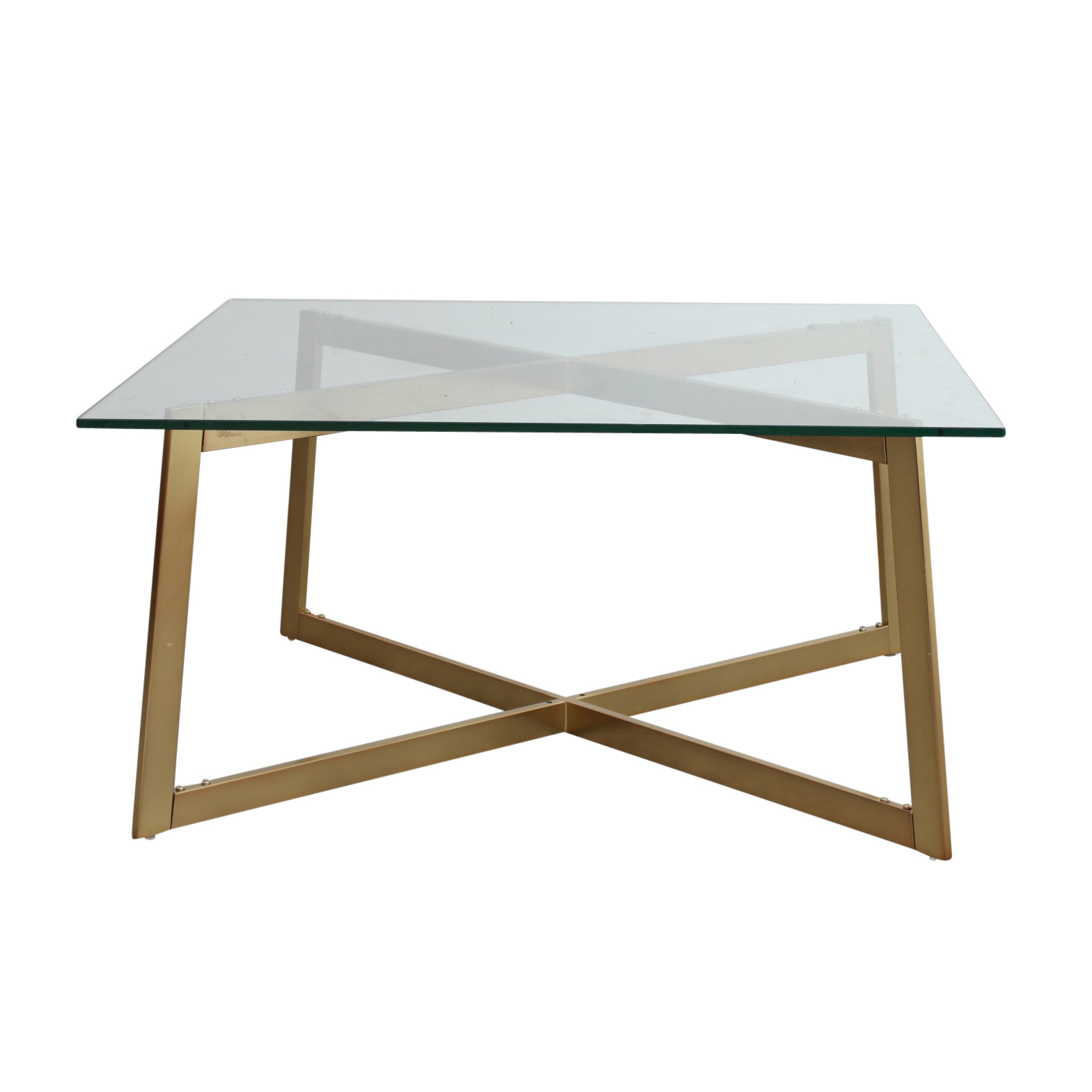 Mid Century Modern Style Glass Top Coffee Table