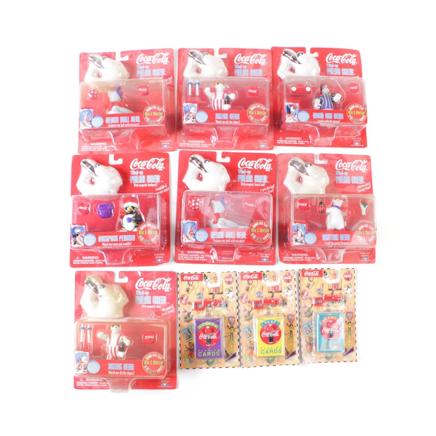 Coca-Cola Collectible Wind-Up Toys and Decks of Mini Playing Cards