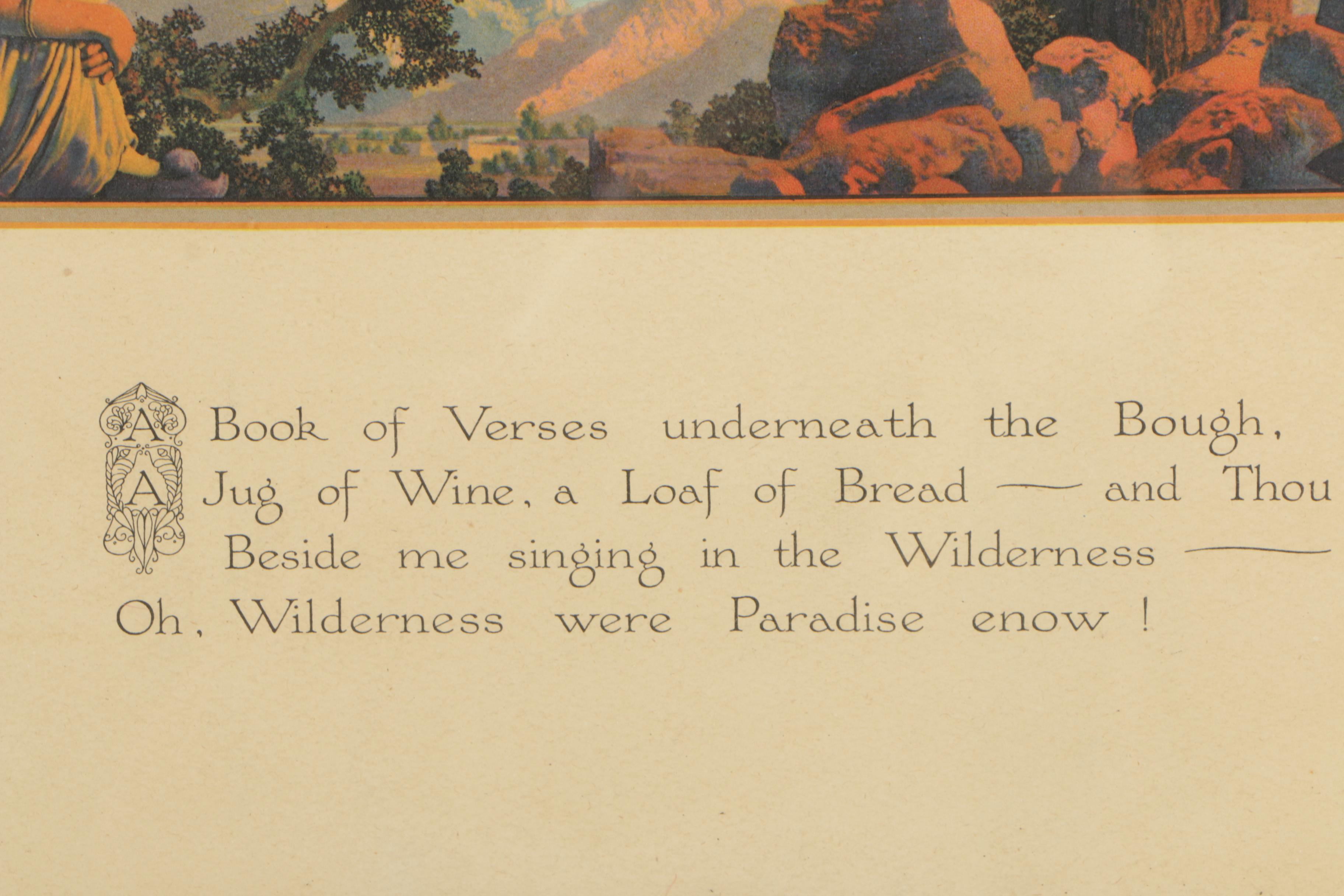 Offset Lithograph After Maxfield Parrish's "The Rubaiyat"