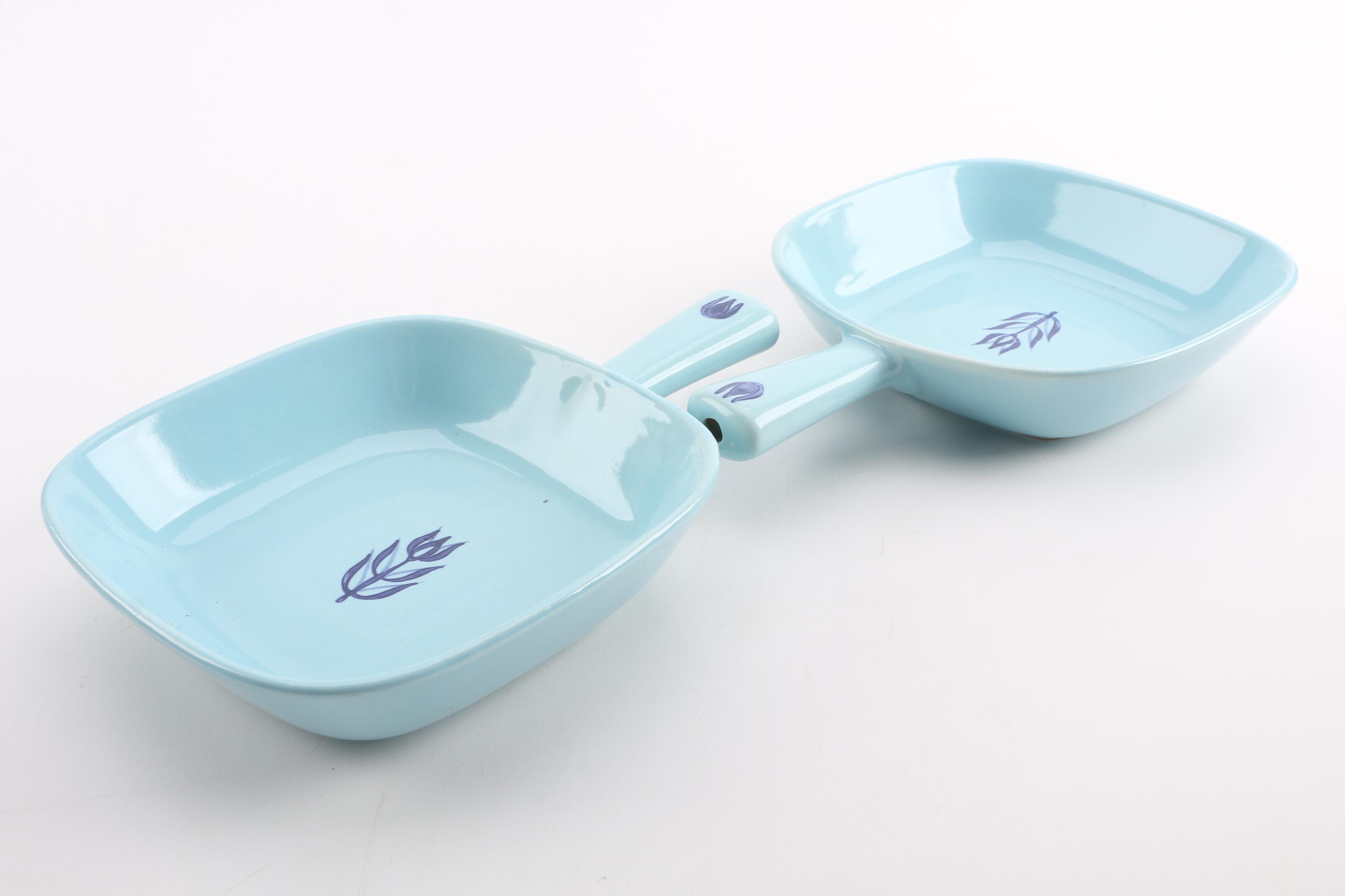 Mid-century Cronin "Tulip Blue" Ceramic Bakeware