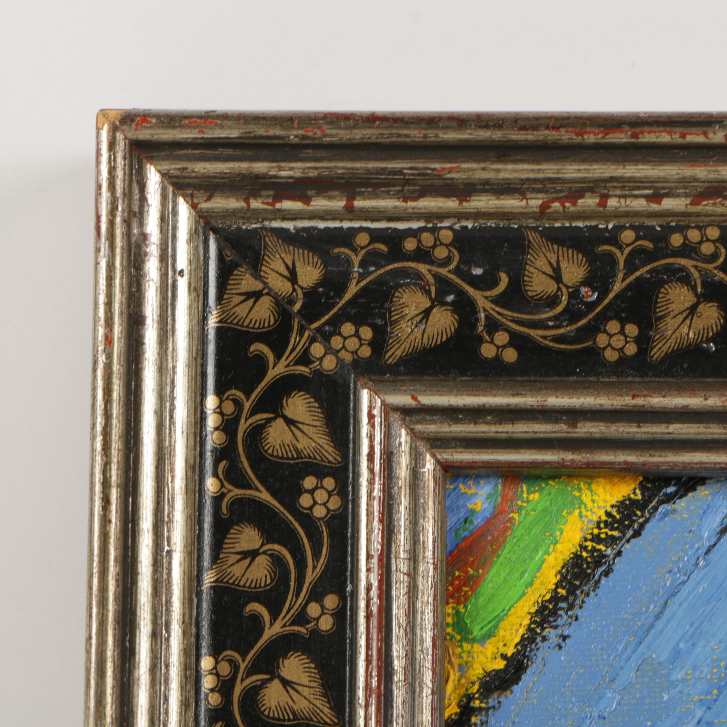 Framed Oil Painting of Christ