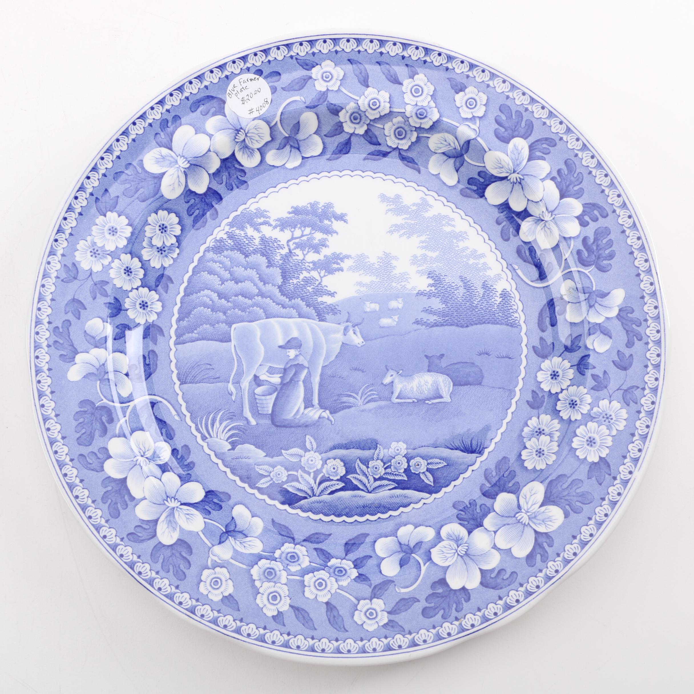 Spode Commemorative Millennium and Blue Room "Milkmaid" Plates