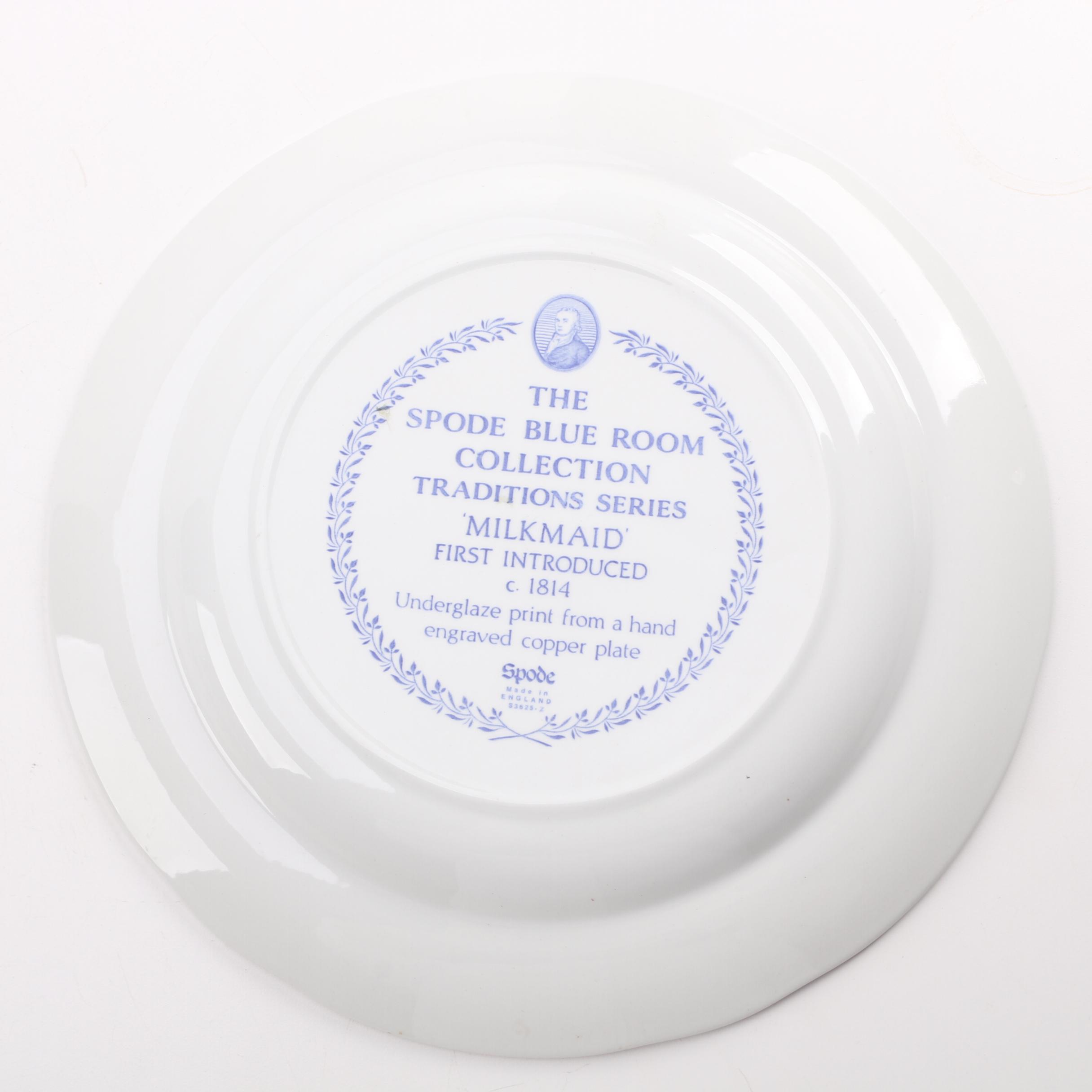 Spode Commemorative Millennium and Blue Room "Milkmaid" Plates