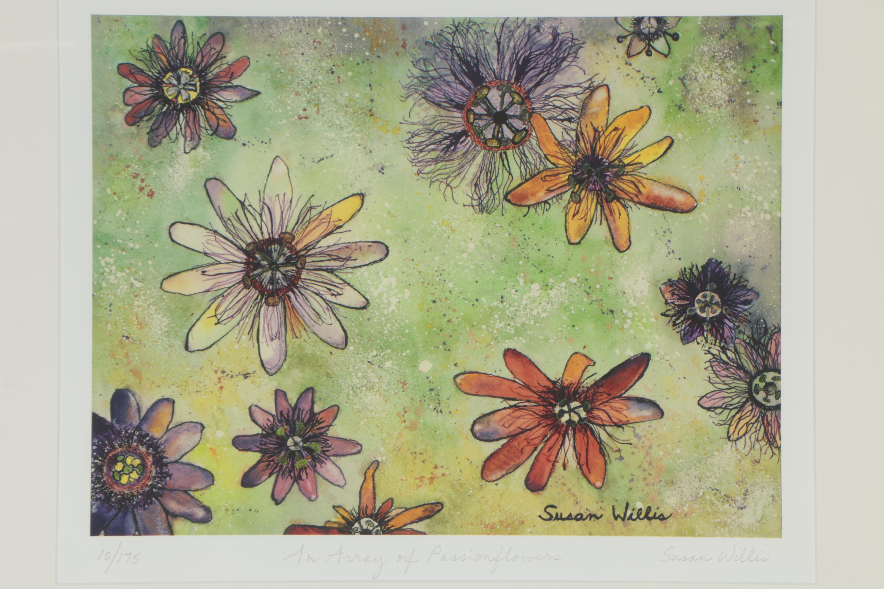 Susan Willis Giclée Limited Edition Reproduction Print"An Array Passionflowers"