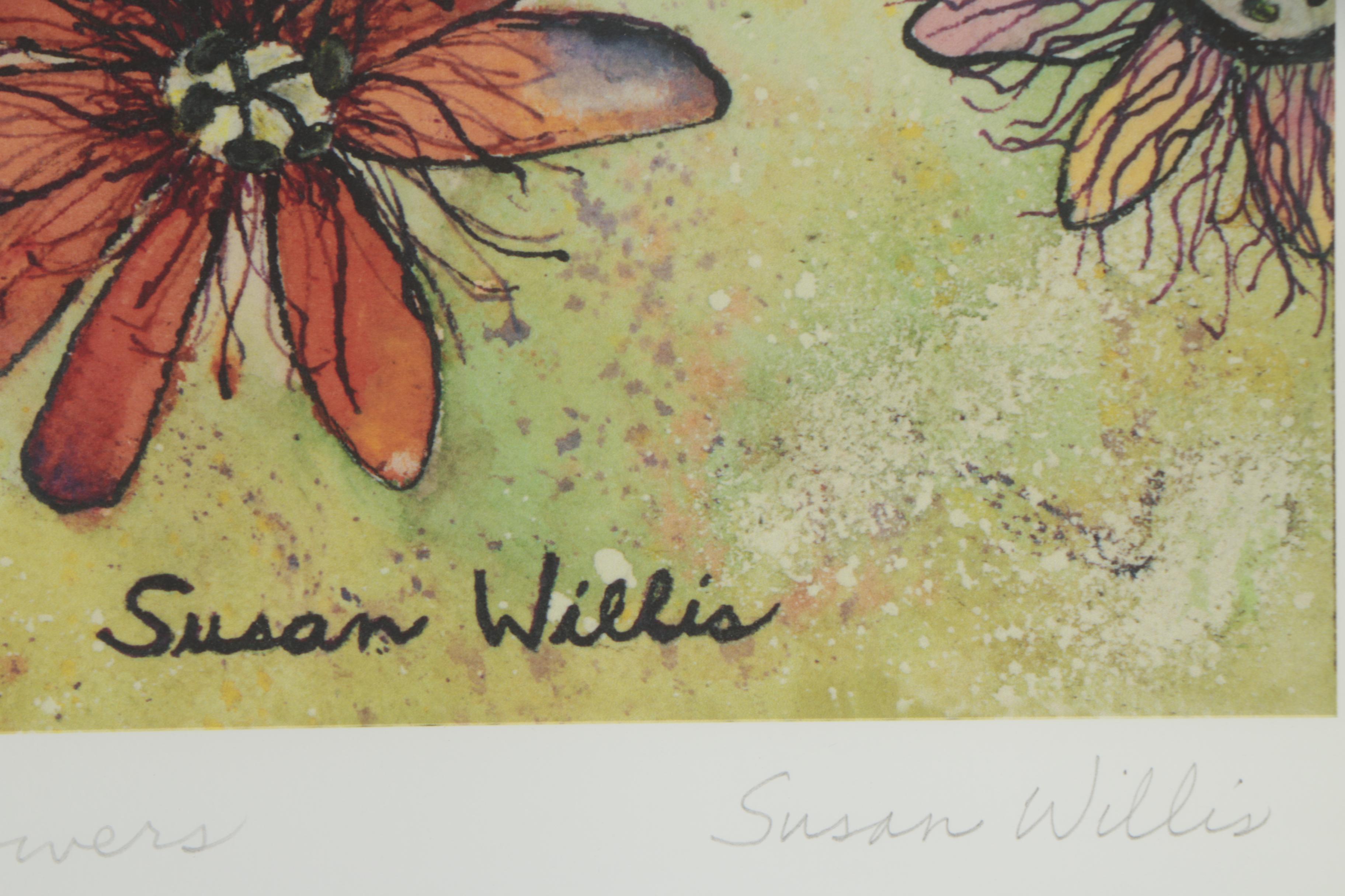 Susan Willis Giclée Limited Edition Reproduction Print"An Array Passionflowers"
