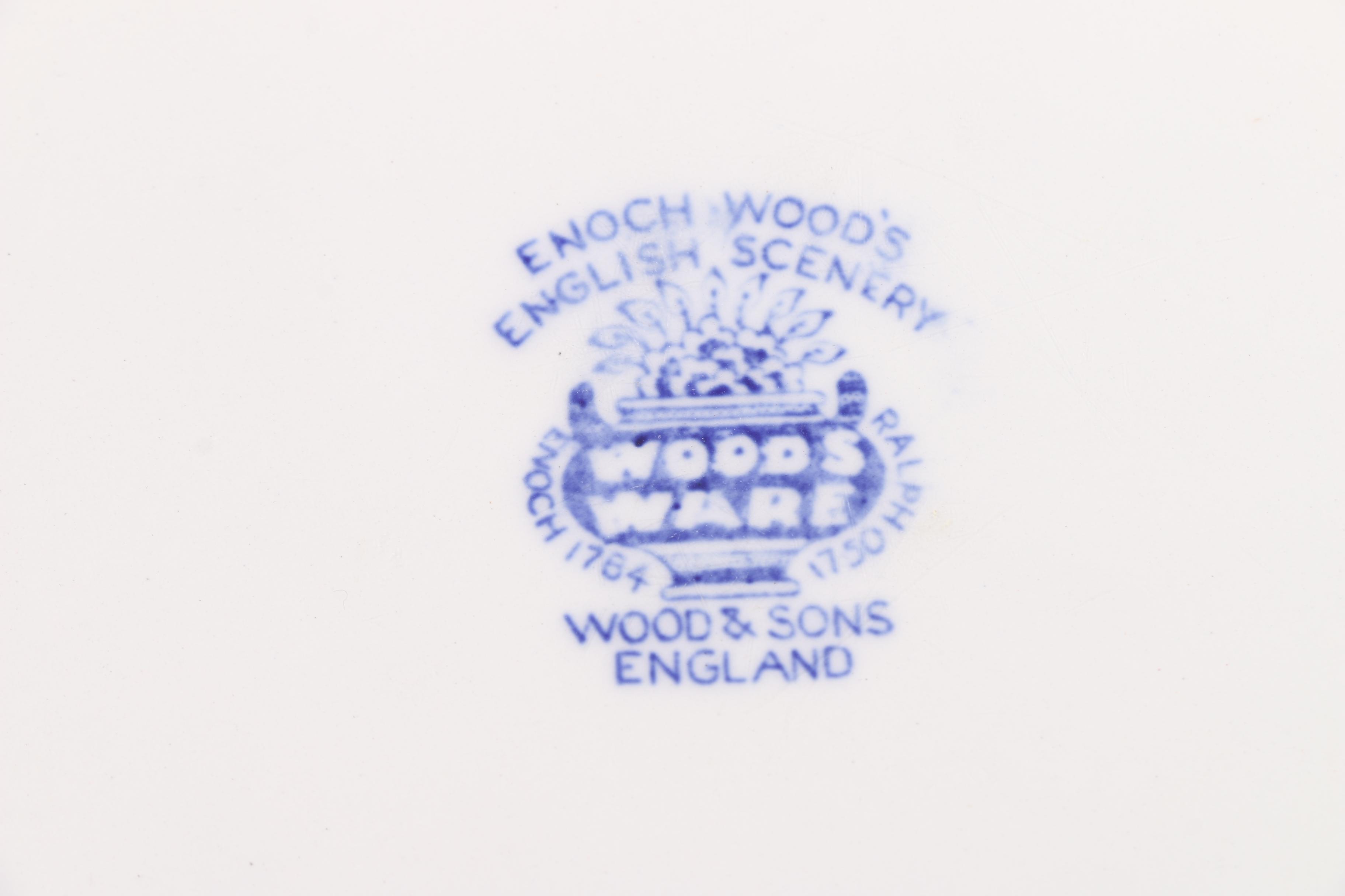 Blue and White Plates Including Masons and Wood & Sons