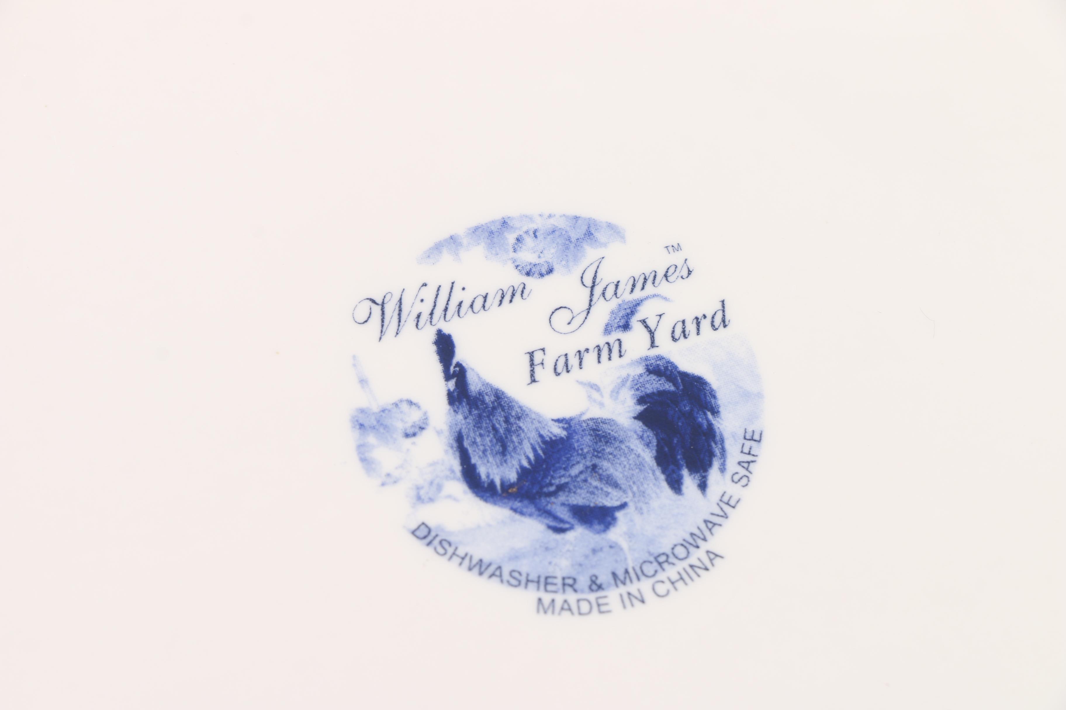 Blue and White Plates Including Masons and Wood & Sons