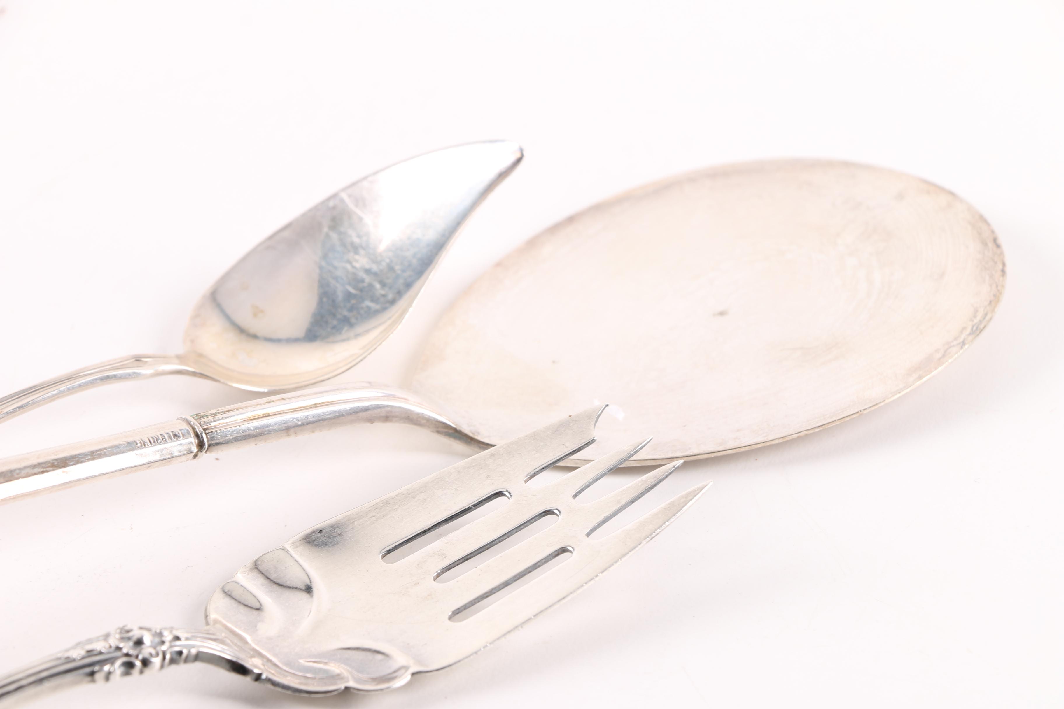 Alvin "Viking" Sterling Silver Fork and Assorted Sterling Silver Utensils