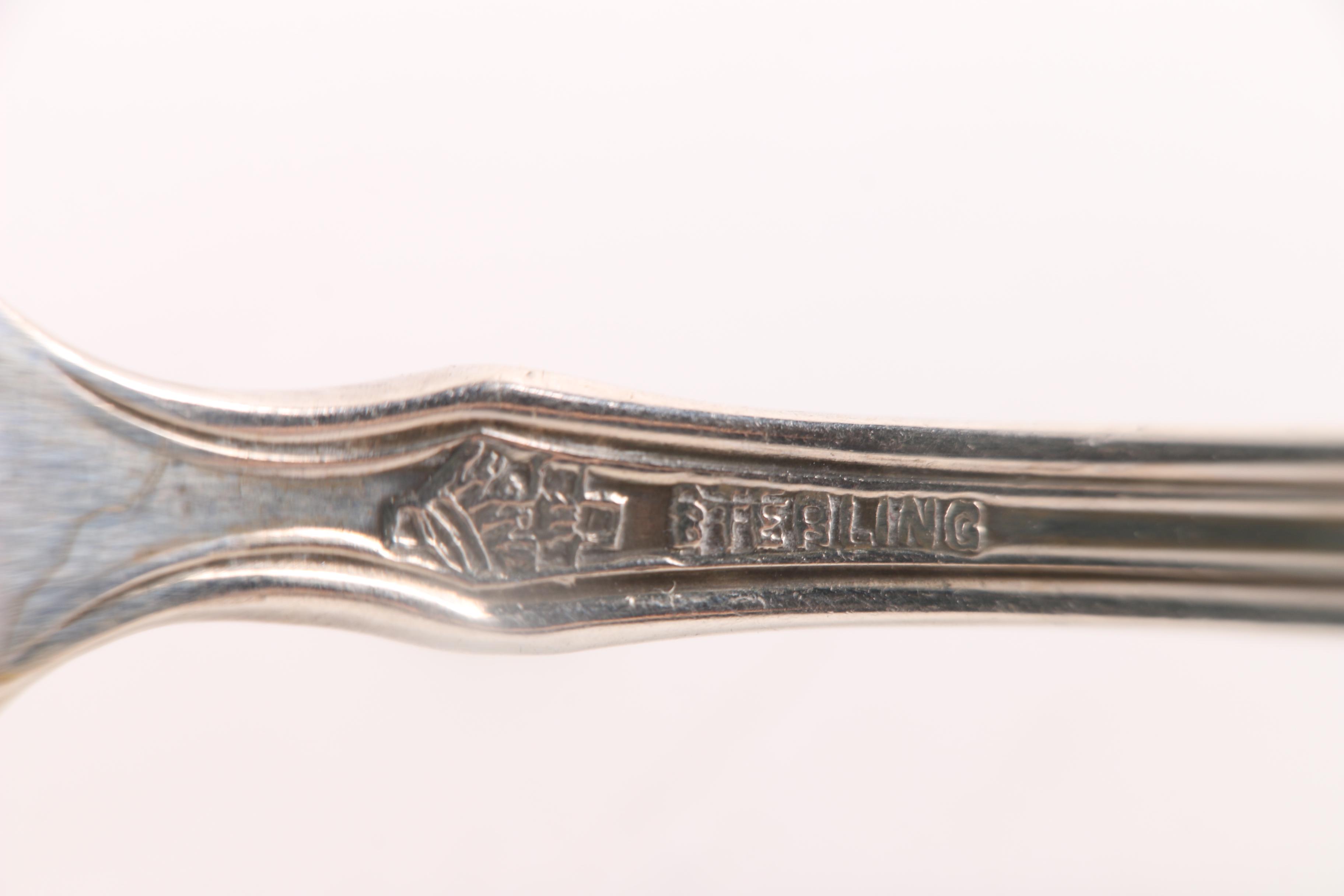 Alvin "Viking" Sterling Silver Fork and Assorted Sterling Silver Utensils