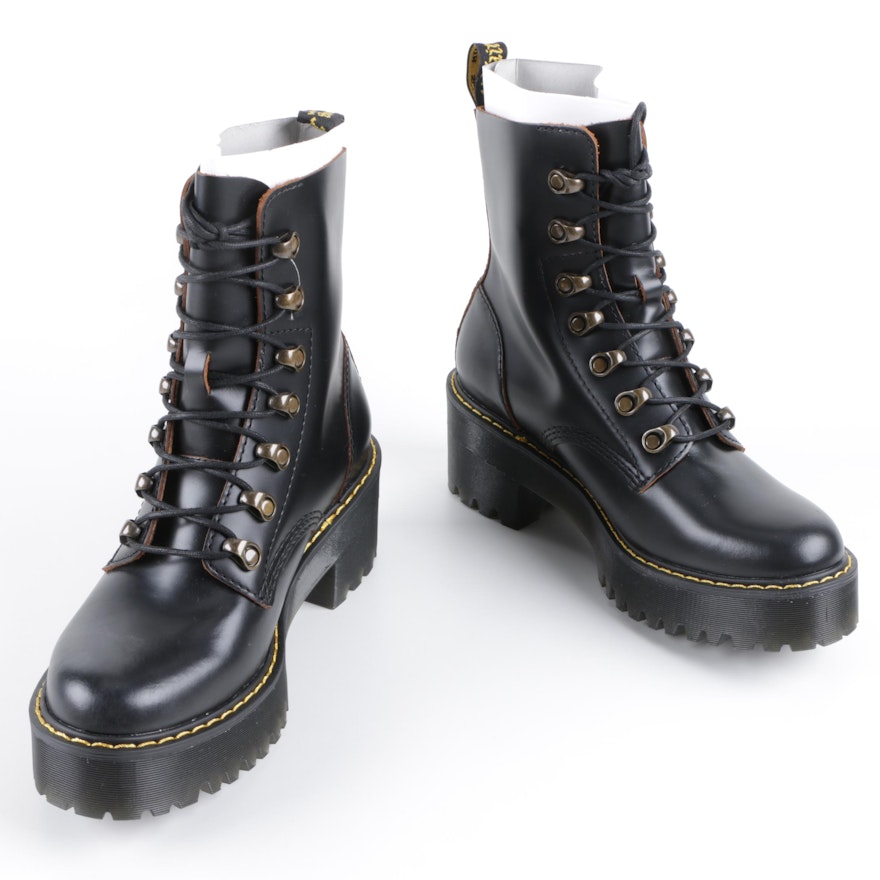 Dr. Martens Leona Lace Up Combat Ankle Boots