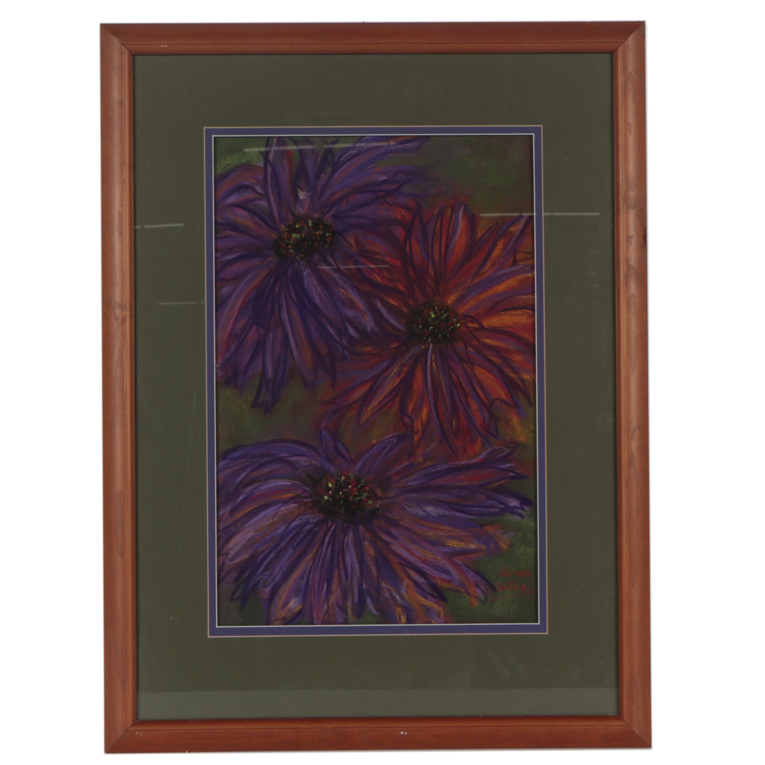 Susan Willis Pastel Floral Drawing