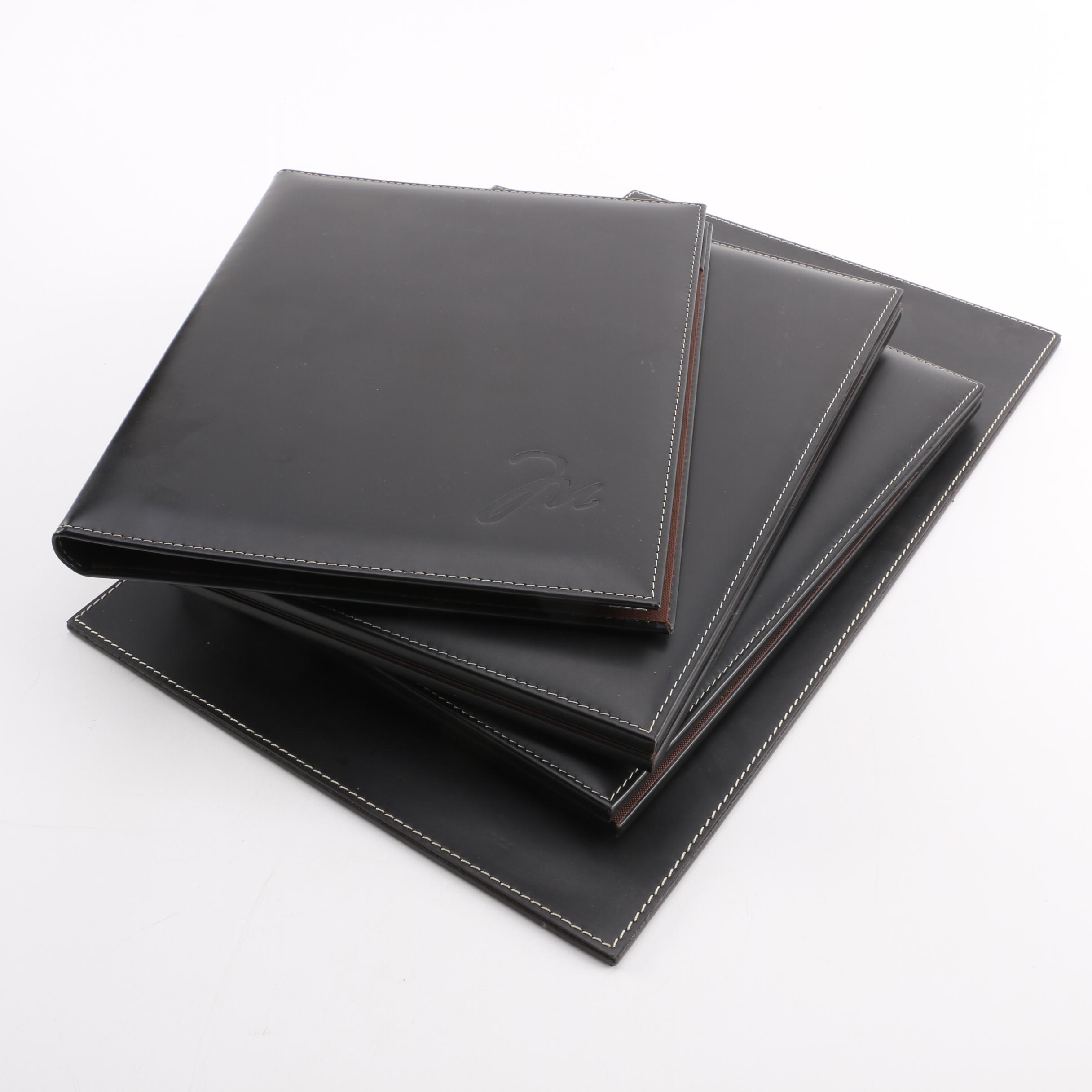 Aida & Co. Dark Brown Faux Leather Stationery Caddies