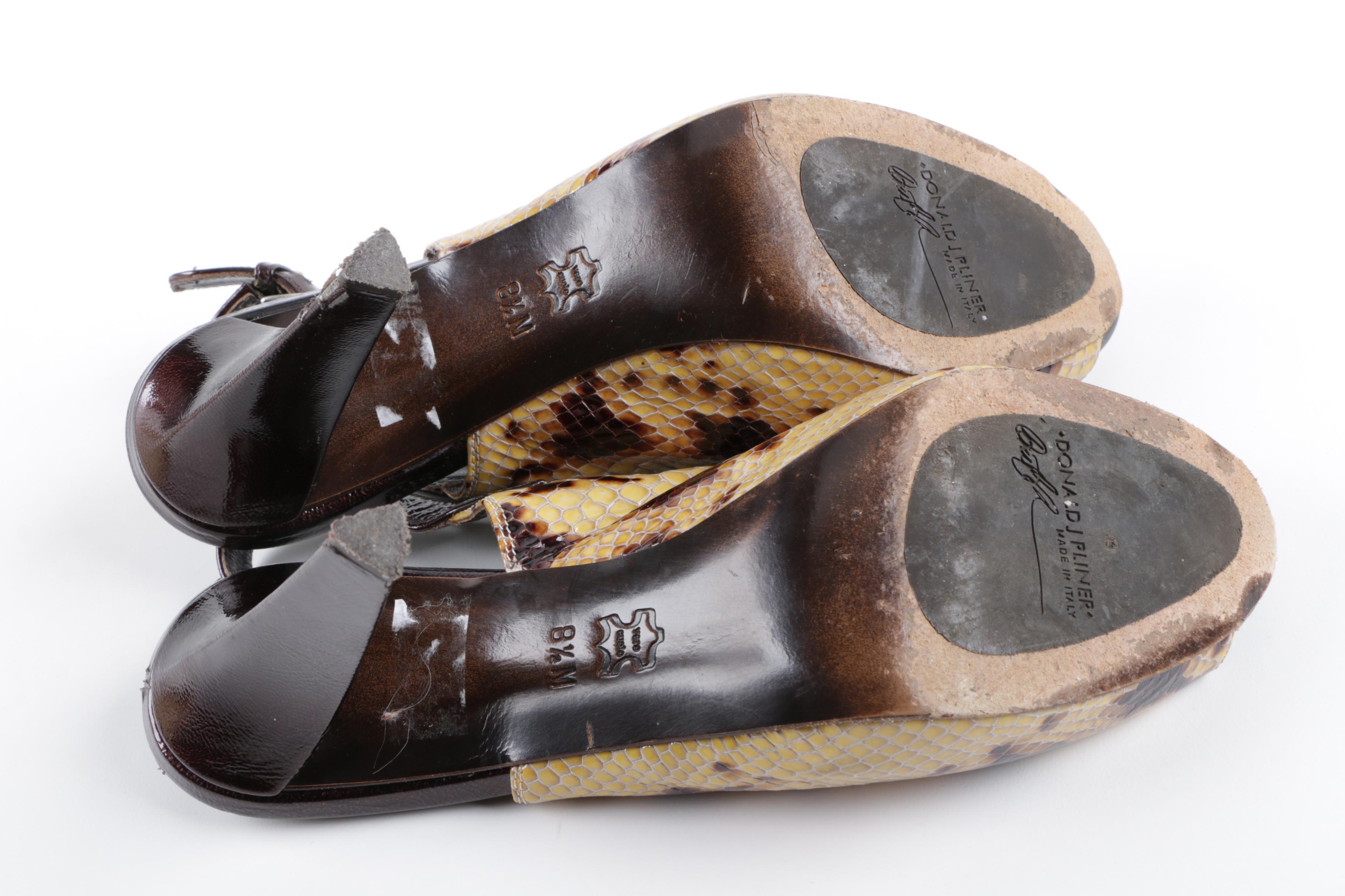 Donald J. Pliner and Ted Baker Peep Toe Heels