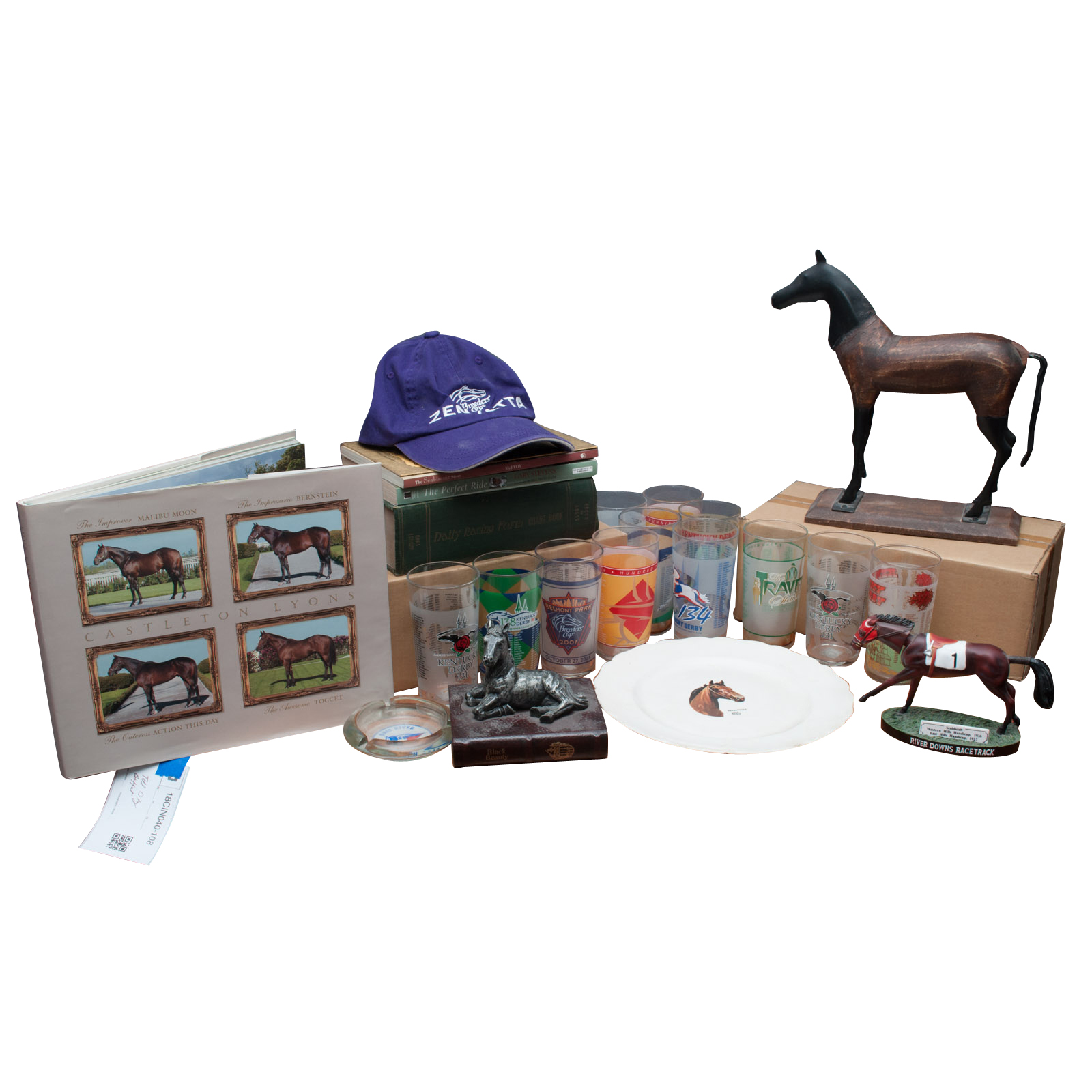 Horse Racing Memorabilia, Including Secretariat Bobbleheads and Kentucky Derby