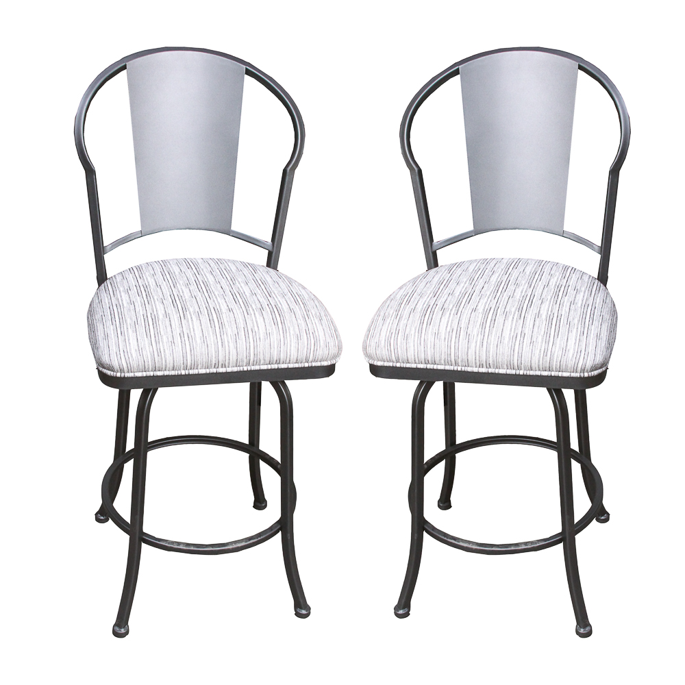 Pair of Swivel Bar Stools by Pastel Furniture