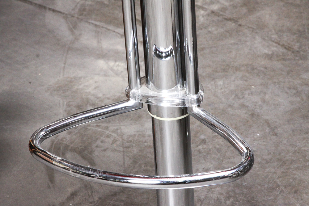 Zuo Red Plastic and Chrome "Tickle" Bar Stool