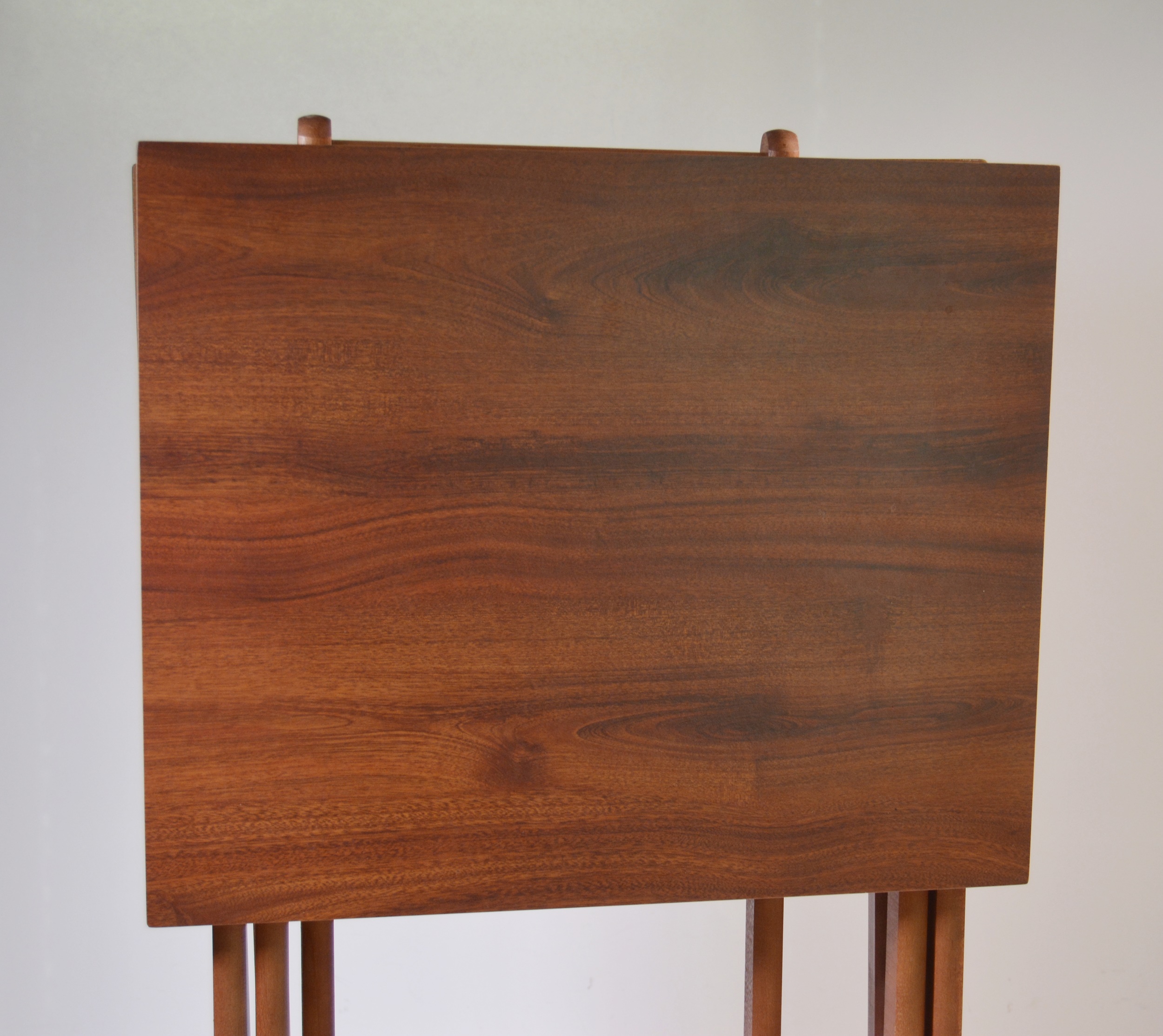 Vintage Scheibe Folding Snack Tables and Stand