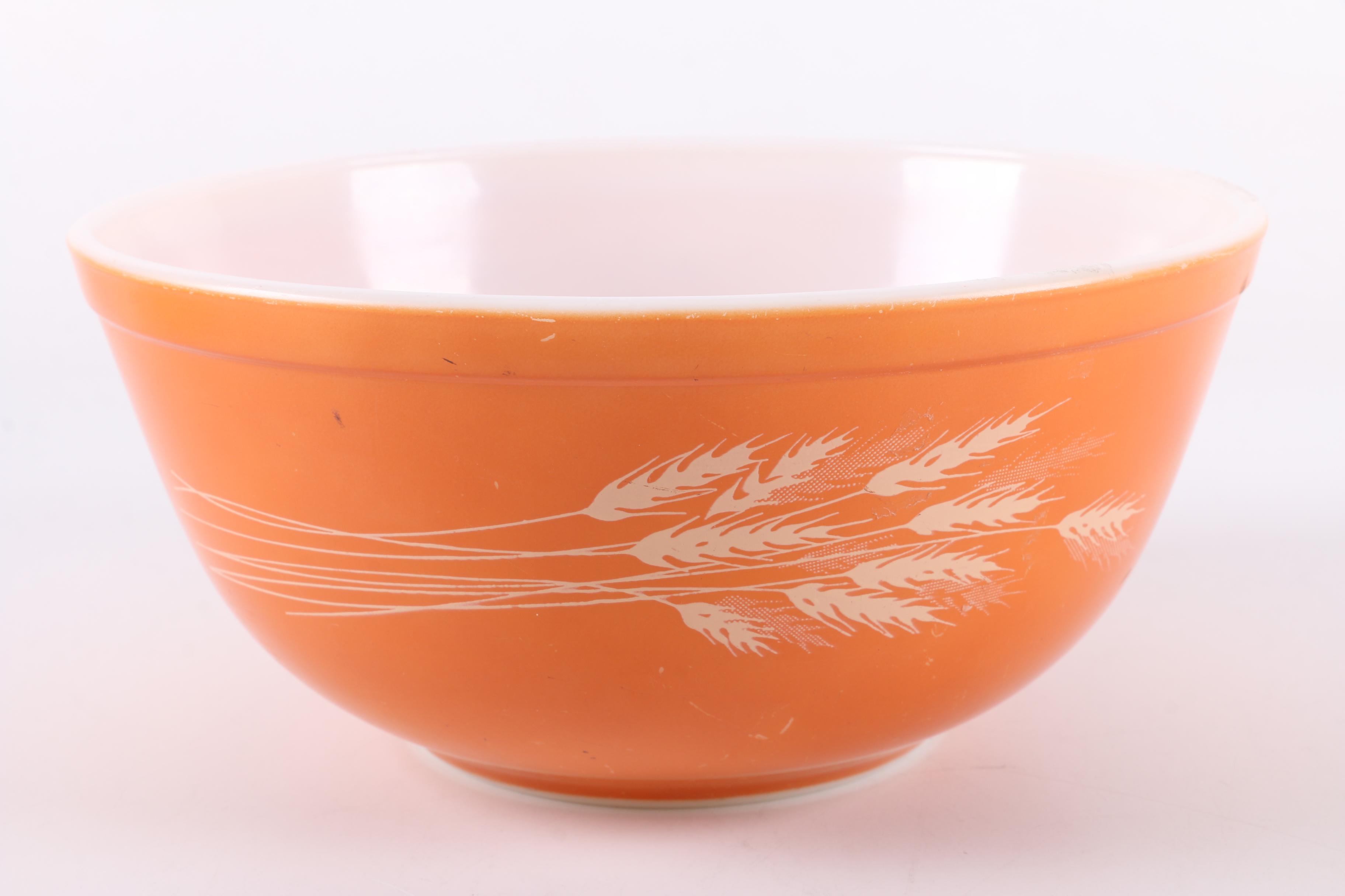 Vintage Pyrex "Autumn Harvest" Baking Dishes, Mixing Bowls and Canister 1979-86