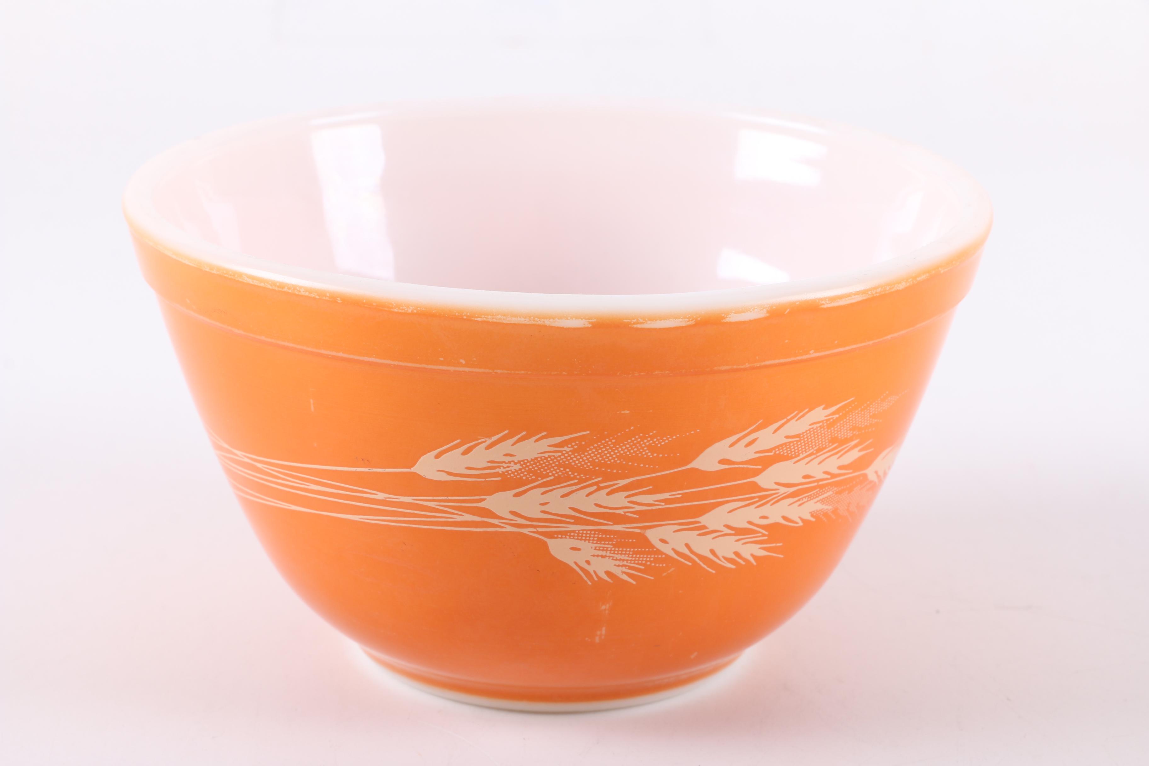 Vintage Pyrex "Autumn Harvest" Baking Dishes, Mixing Bowls and Canister 1979-86