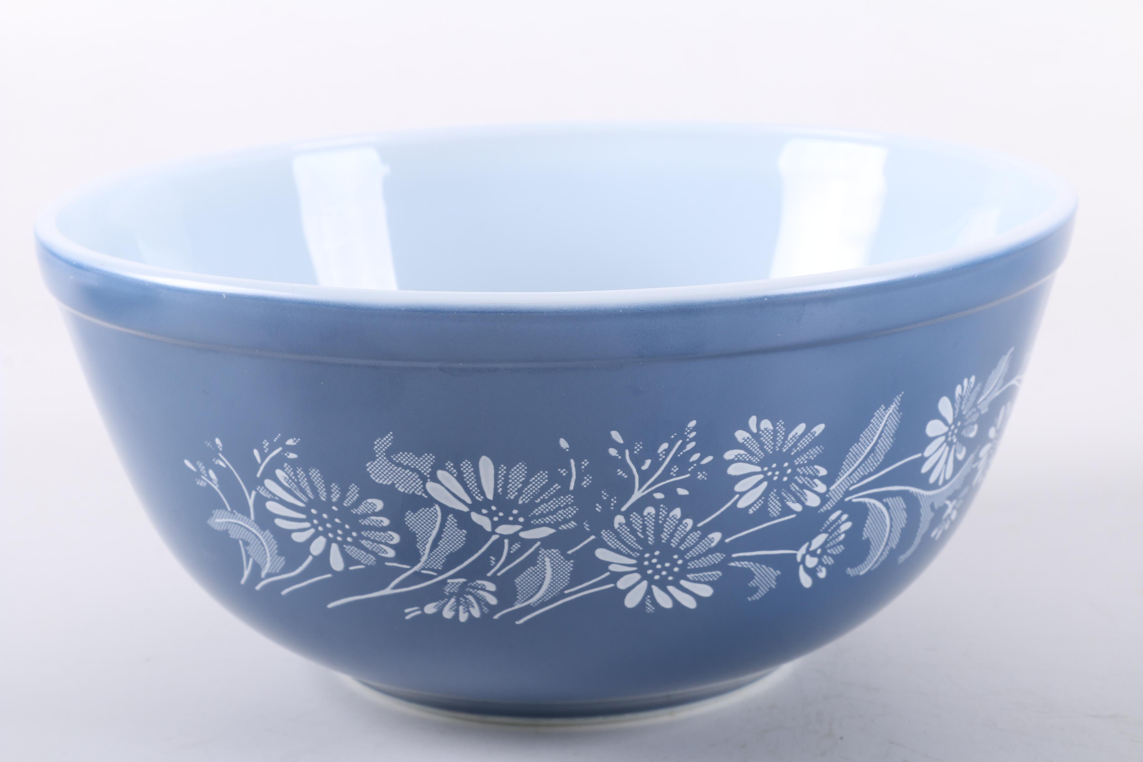 Vintage Pyrex "Colonial Mist" Floral Mixing Bowls and Casserole Dishes 1983-86