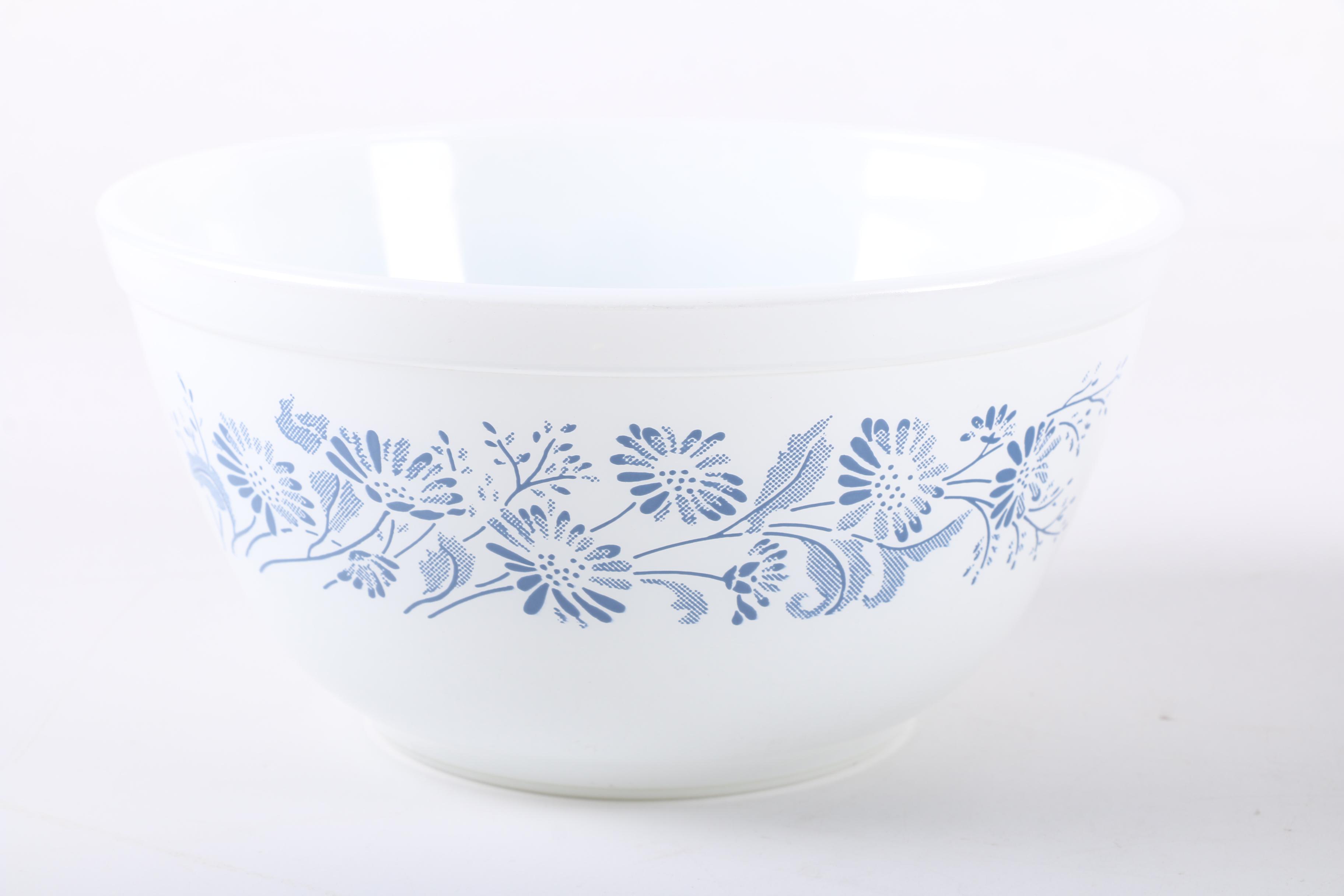 Vintage Pyrex "Colonial Mist" Floral Mixing Bowls and Casserole Dishes 1983-86