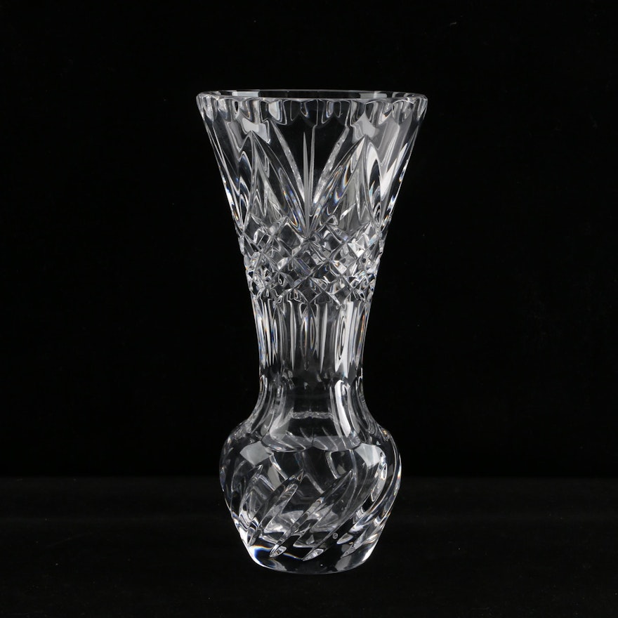Oeska Cut Crystal Flower Vase