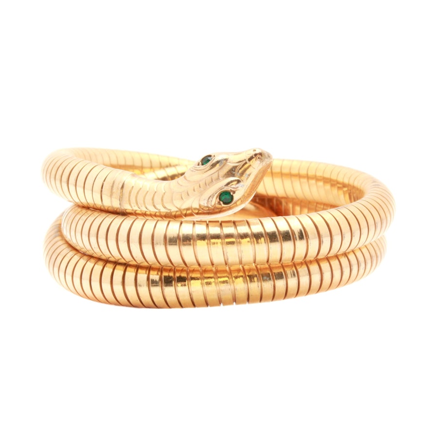 14K Rolled Gold Plated Snake Bracelet