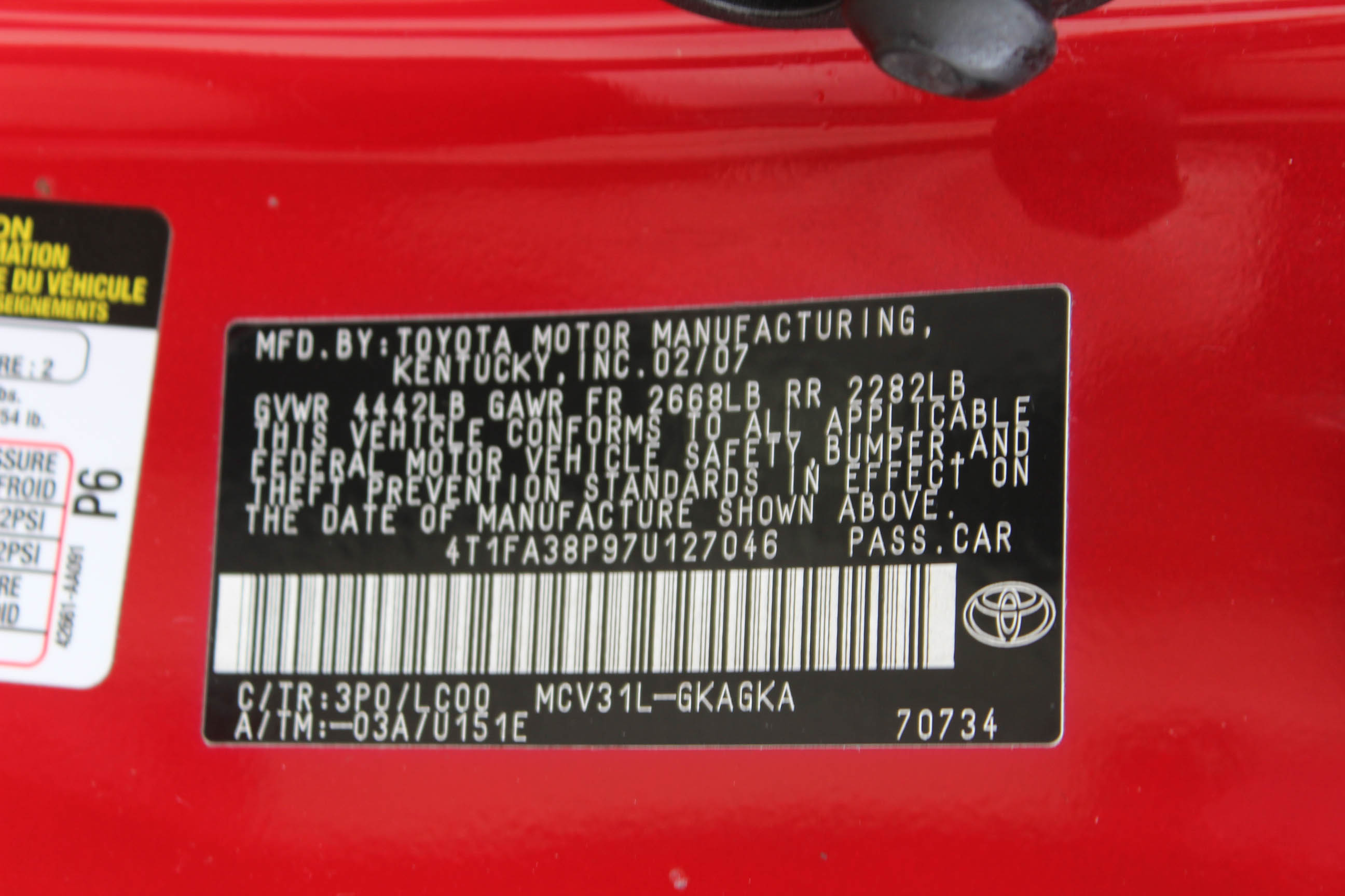 2007 Toyota Camry Solara SLE Convertible