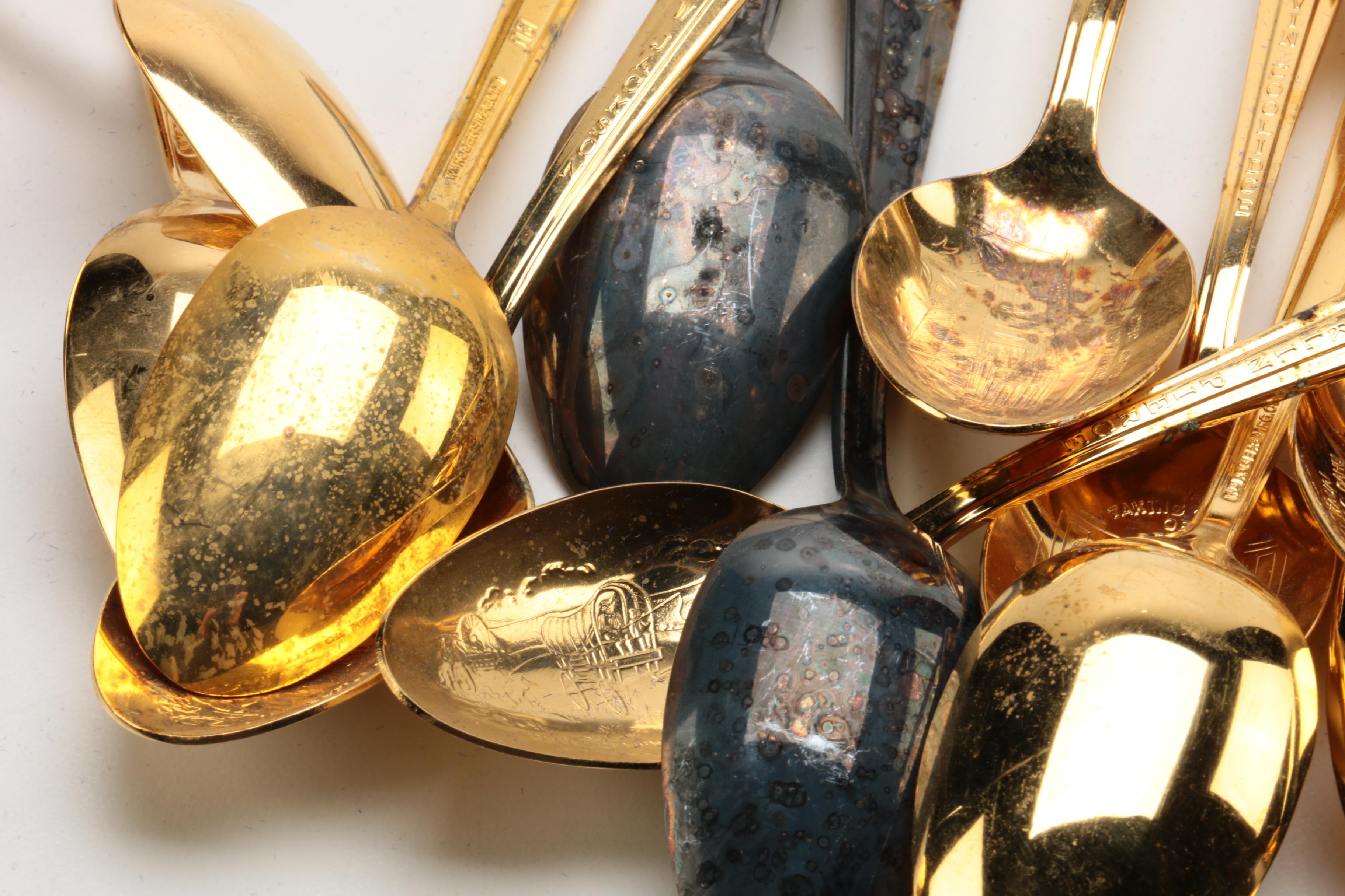 Wm. Rogers Mfg. Co. Silver Plate and Gold-Washed Presidential Spoons