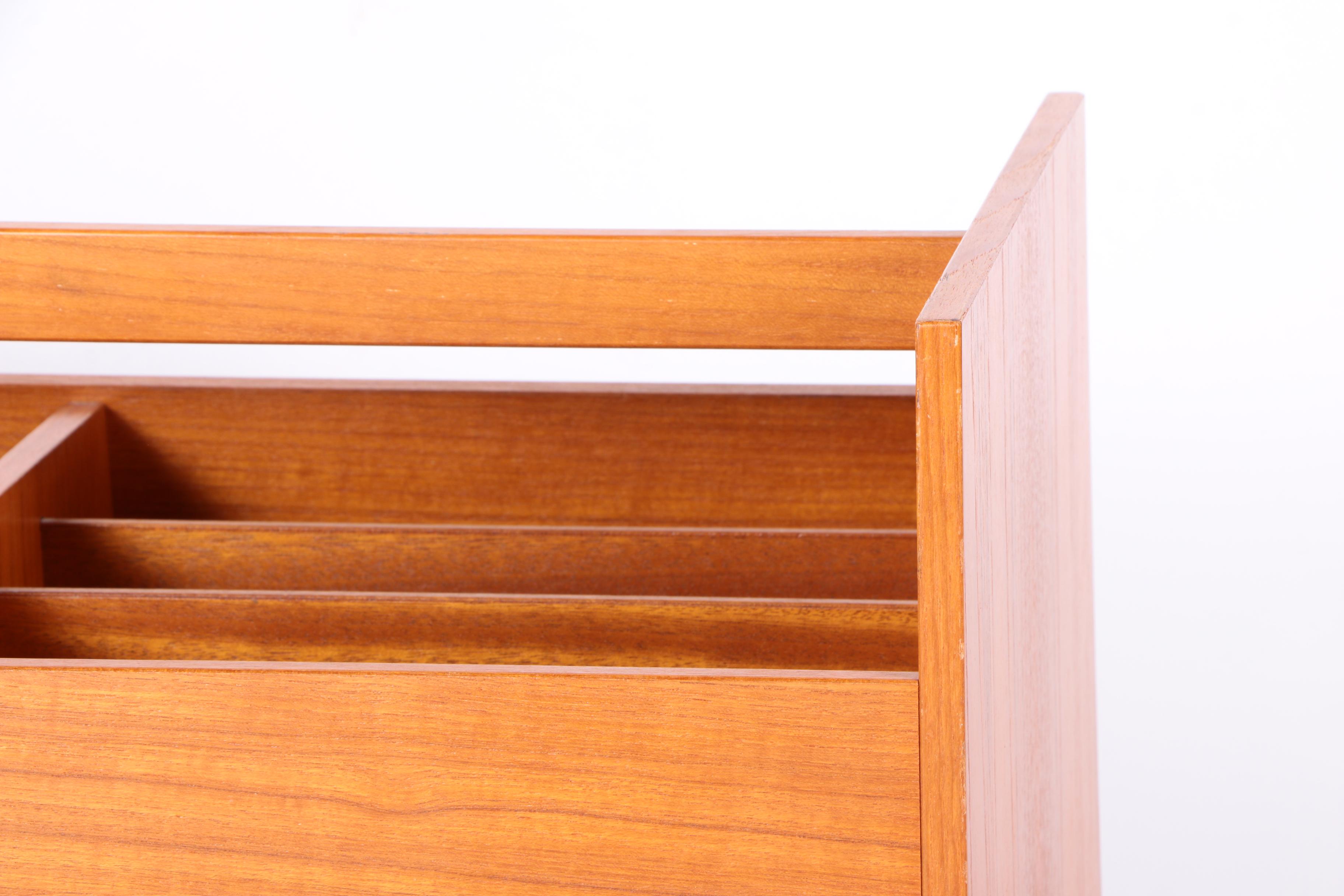 Rolling Wood Storage Bin