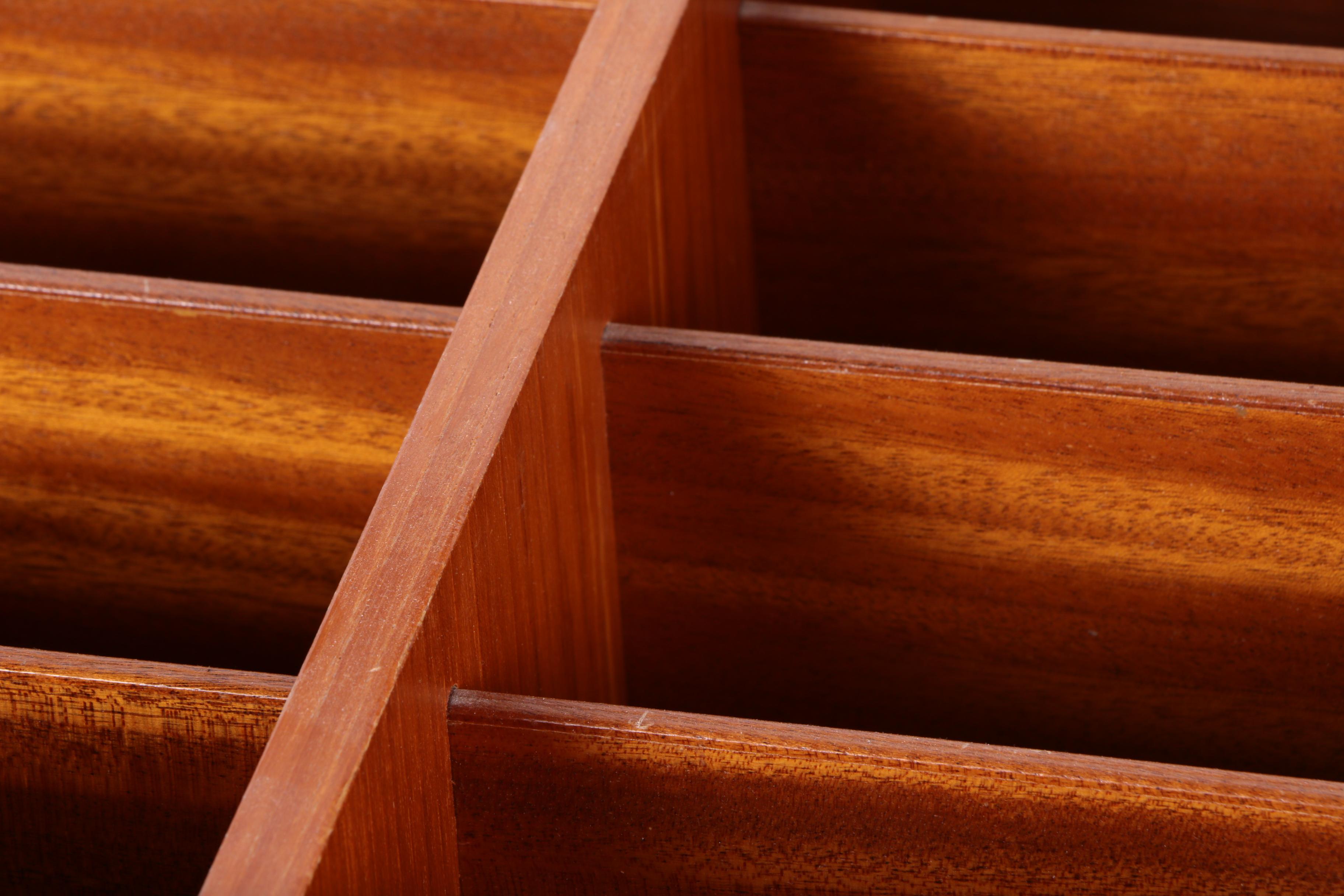 Rolling Wood Storage Bin