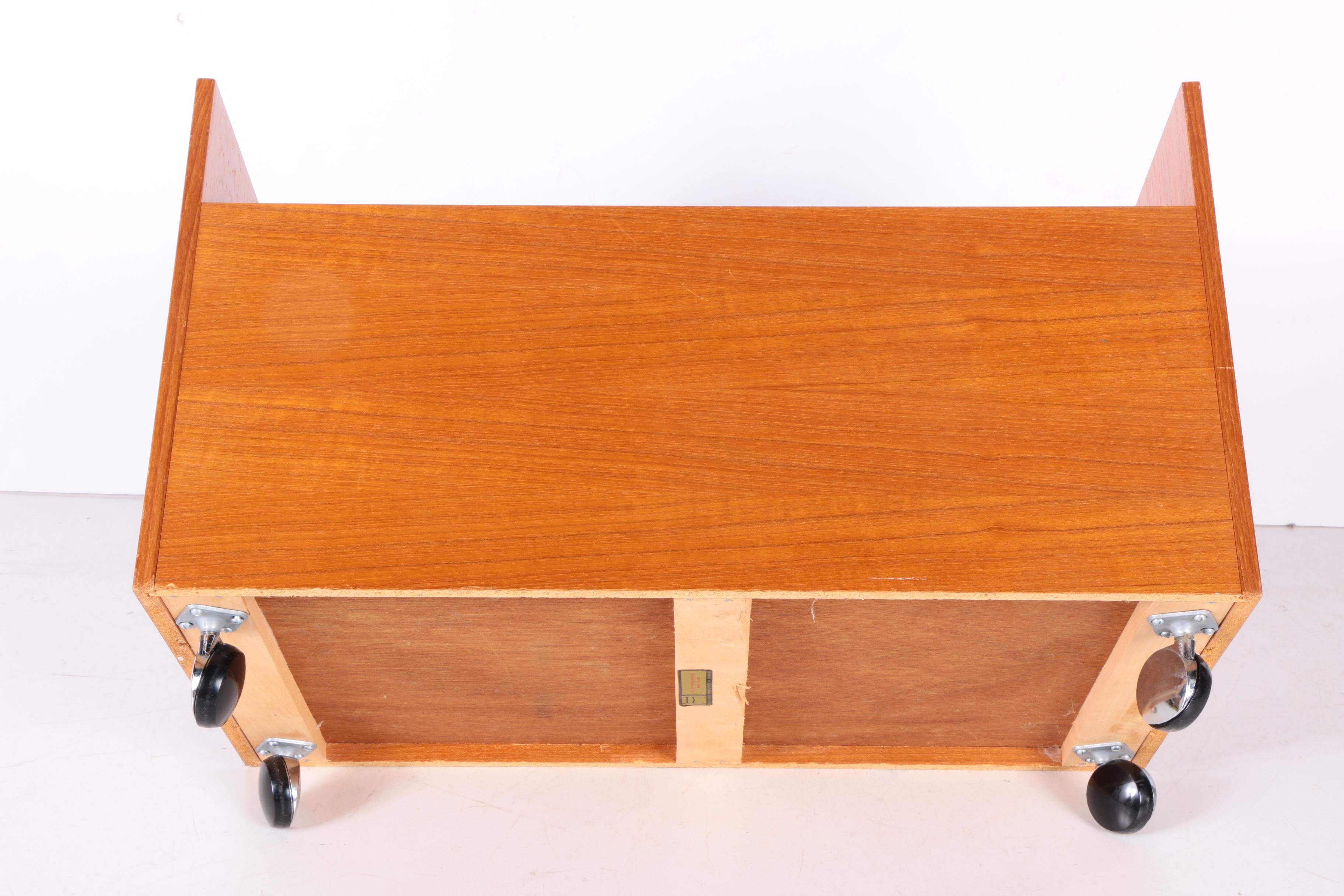 Rolling Wood Storage Bin