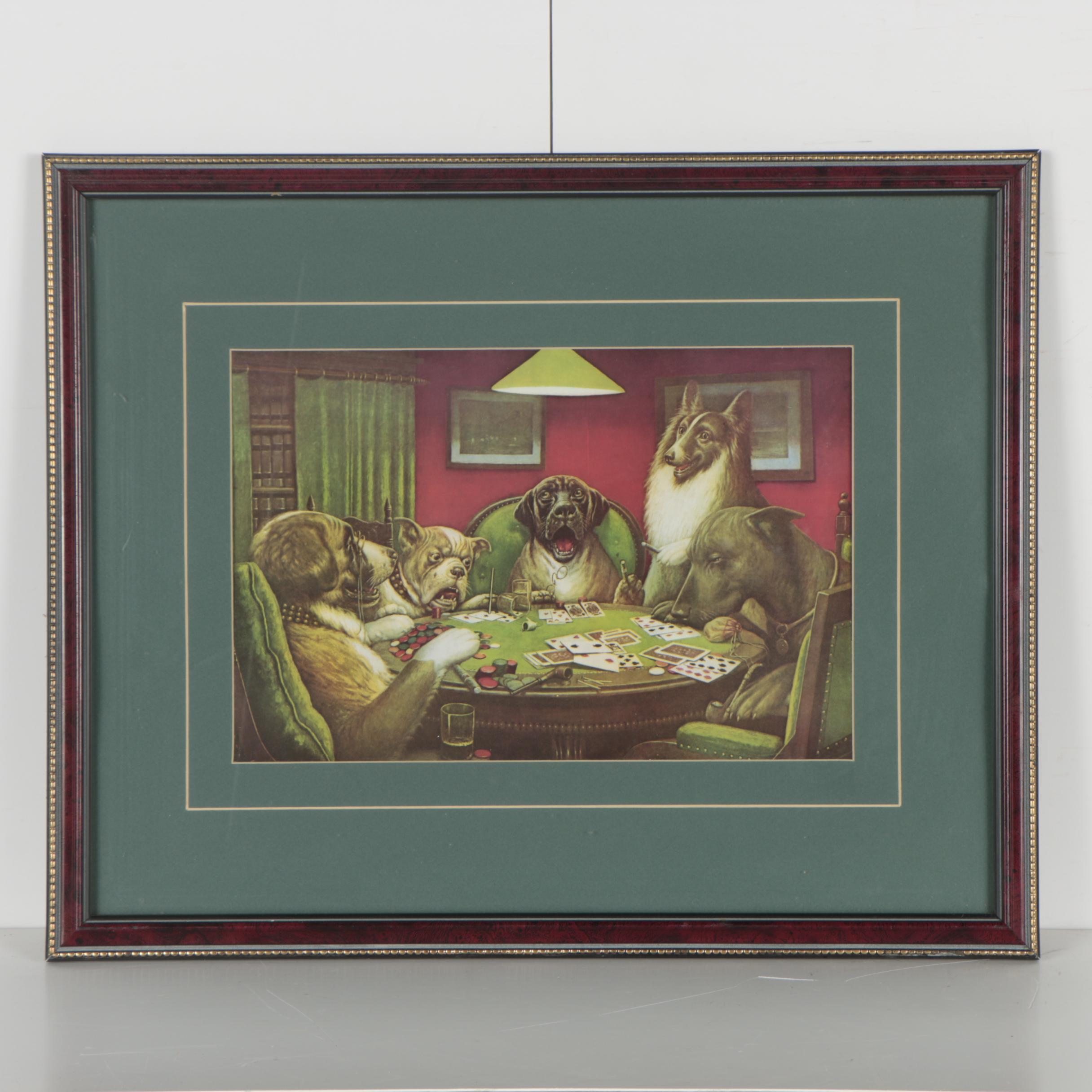 Offset Lithographs After C.M. Coolidge's "Dogs Playing Poker"