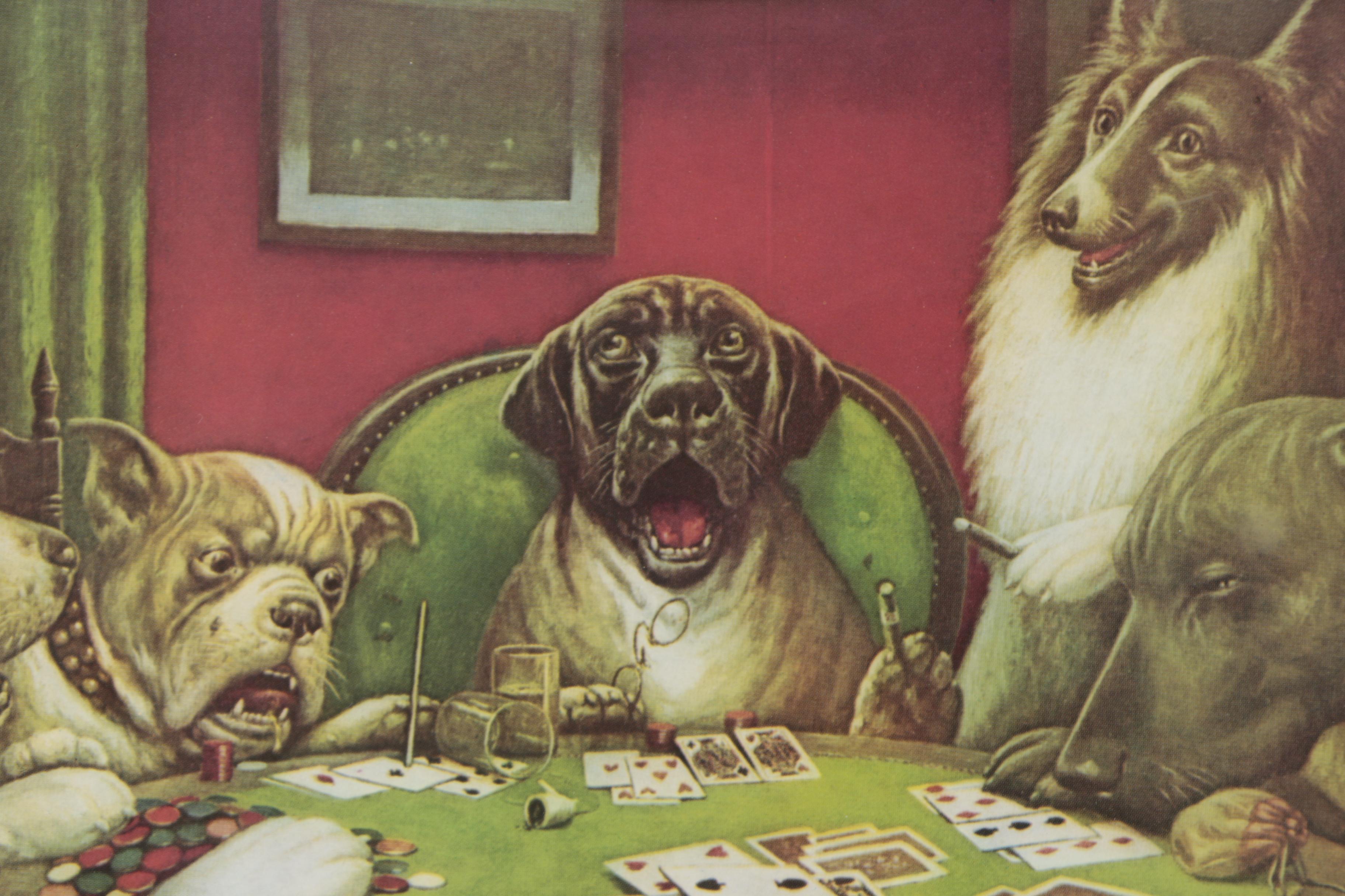 Offset Lithographs After C.M. Coolidge's "Dogs Playing Poker"