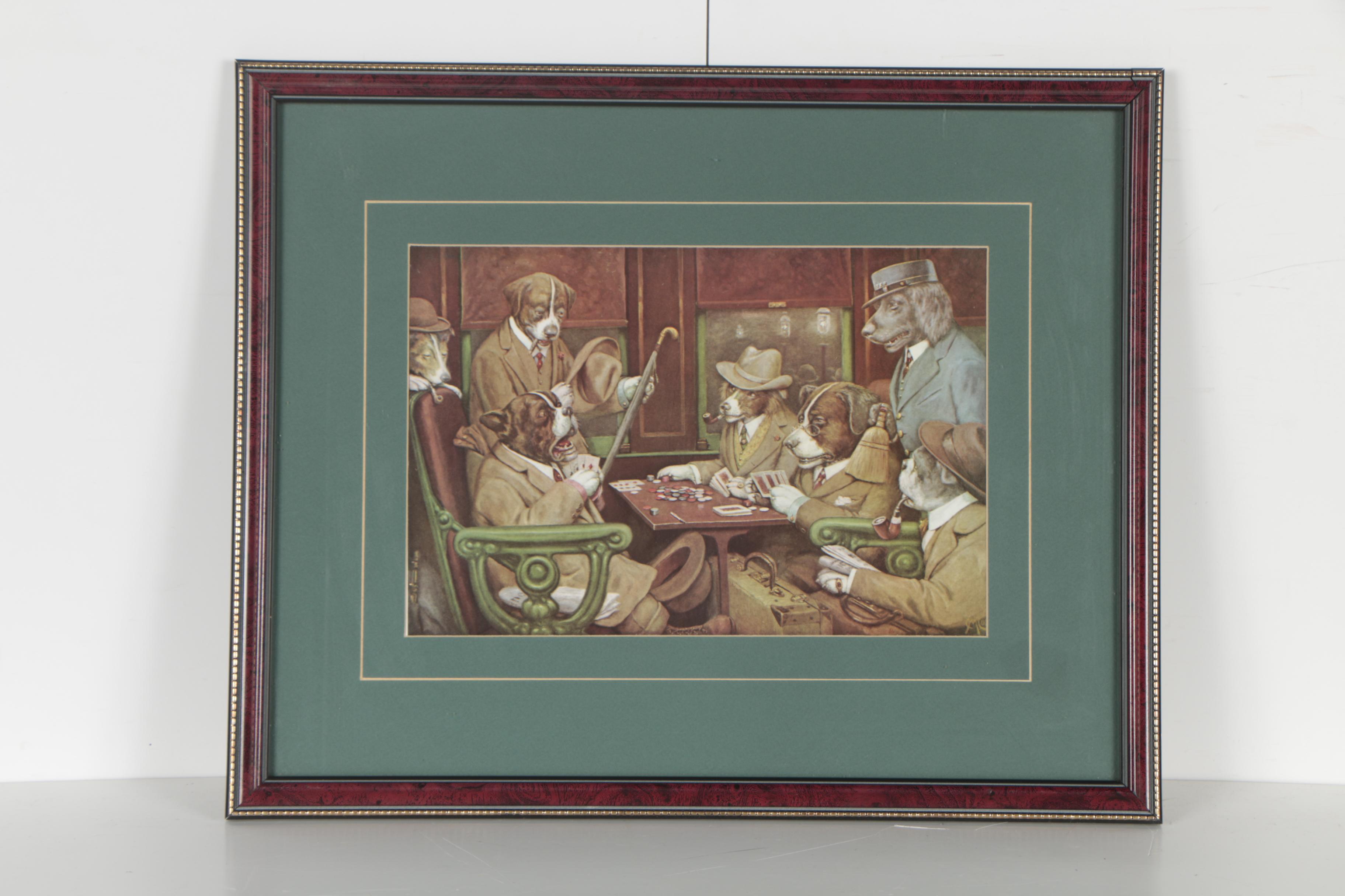 Offset Lithographs After C.M. Coolidge's "Dogs Playing Poker"