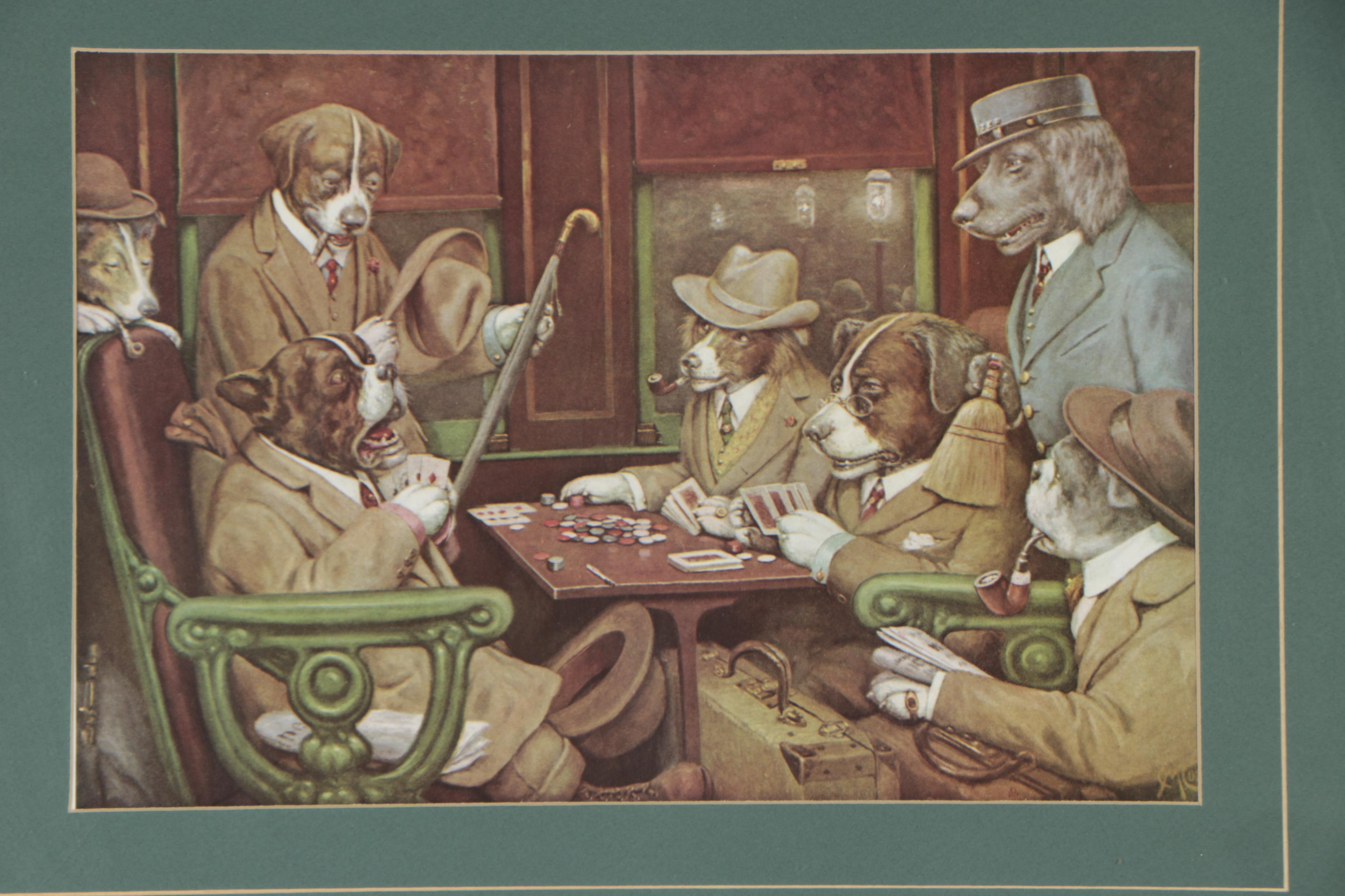 Offset Lithographs After C.M. Coolidge's "Dogs Playing Poker"