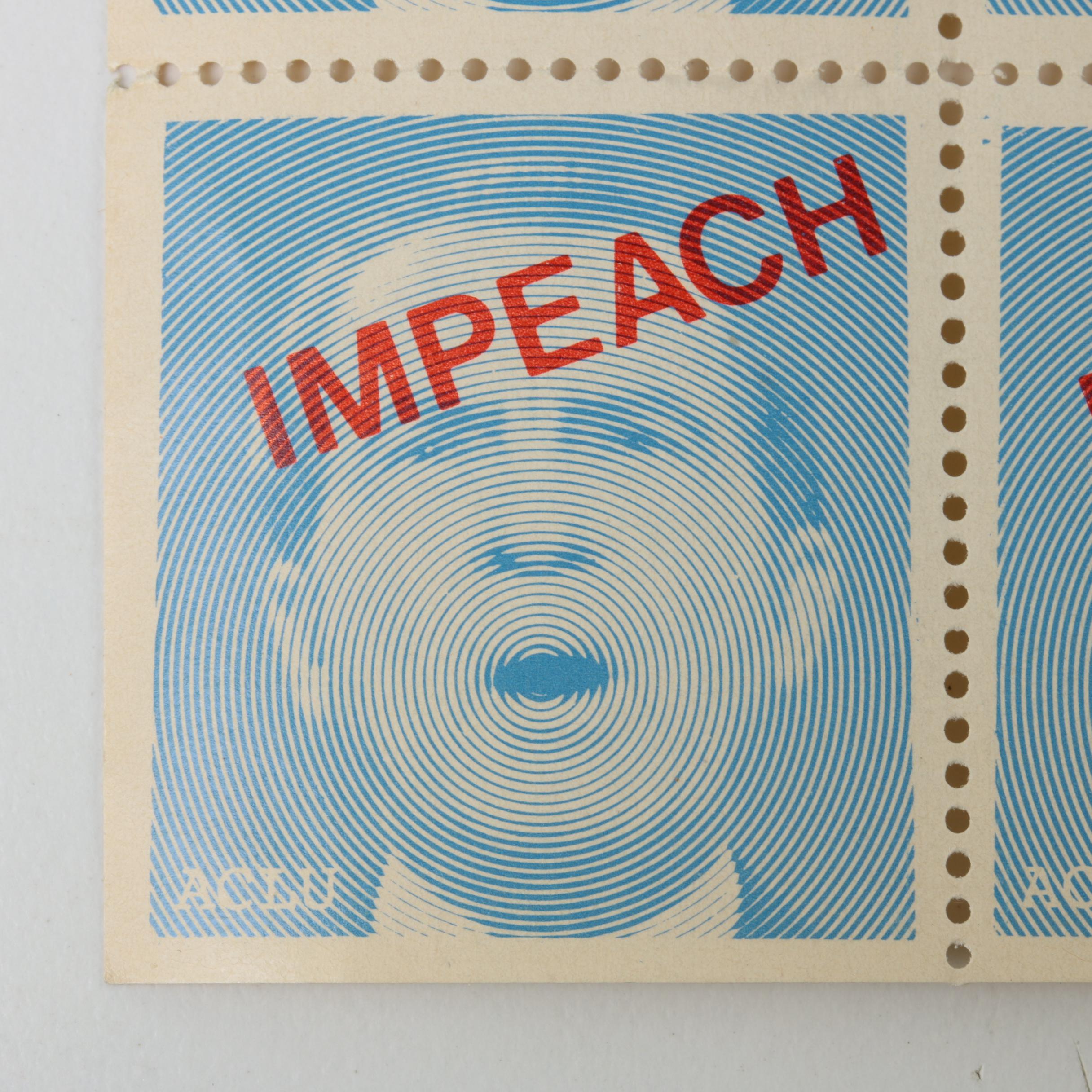 ACLU "Impeach" Nixon Decorative Stamps