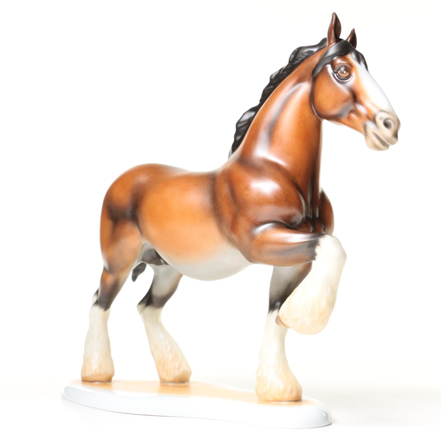 Herend Hungary Clydesdale Porcelain Figurine