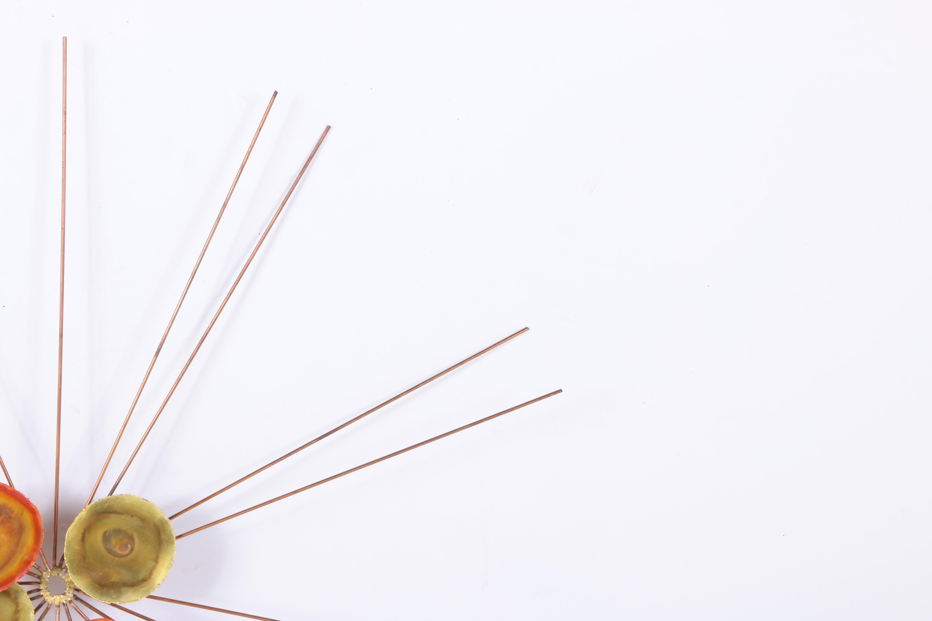 Copper Sunburst Wall Sculpture
