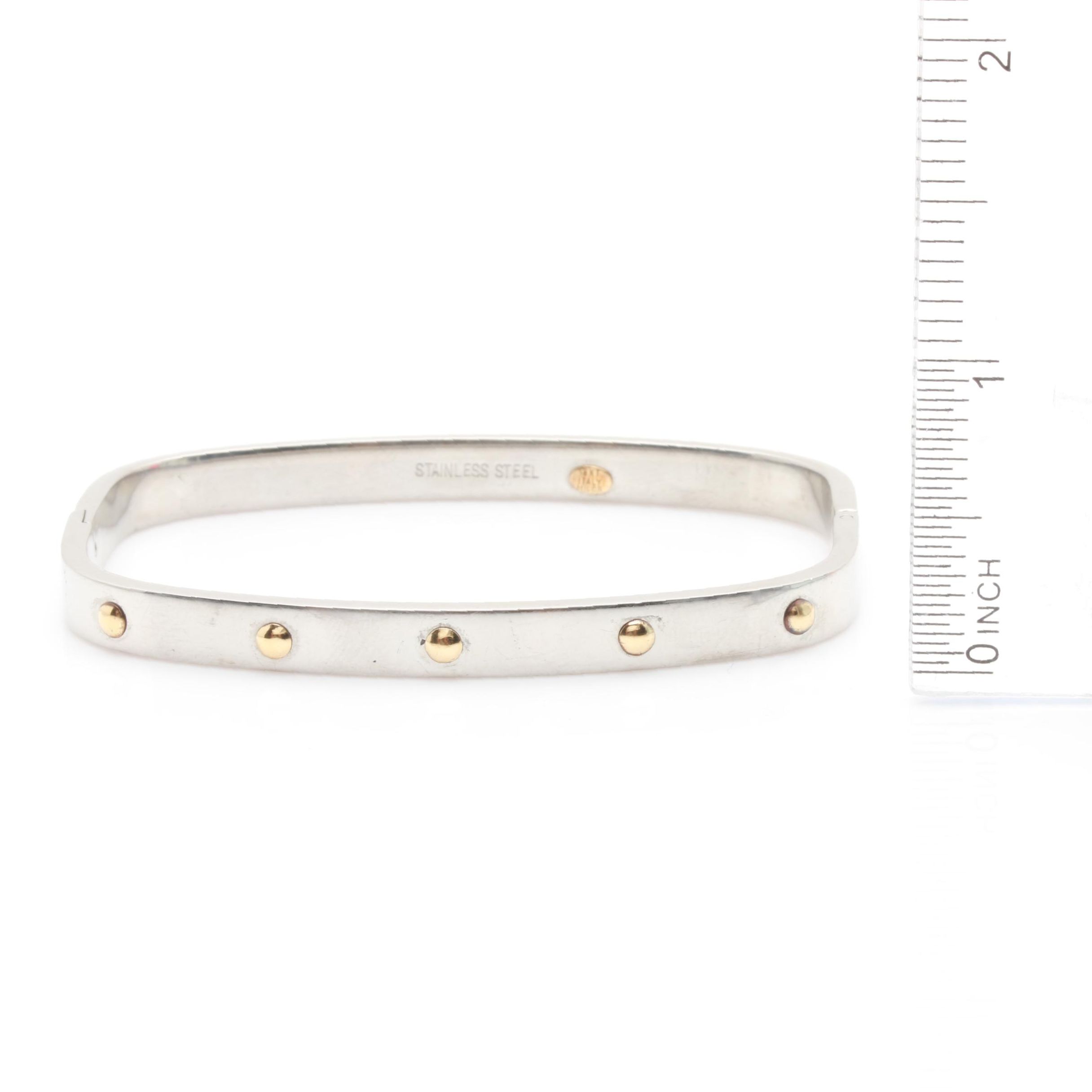 Milor Stainless Steel Bracelet with 18K Yellow Gold Accents