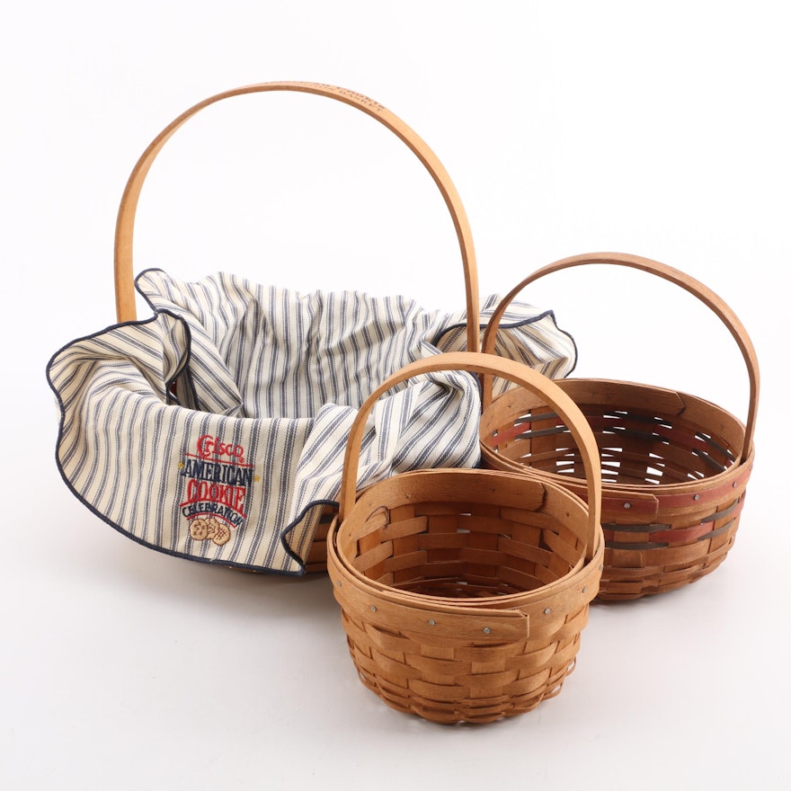 Woven Baskets featuring Longaberger Crisco "American Cookie Celebration" Basket