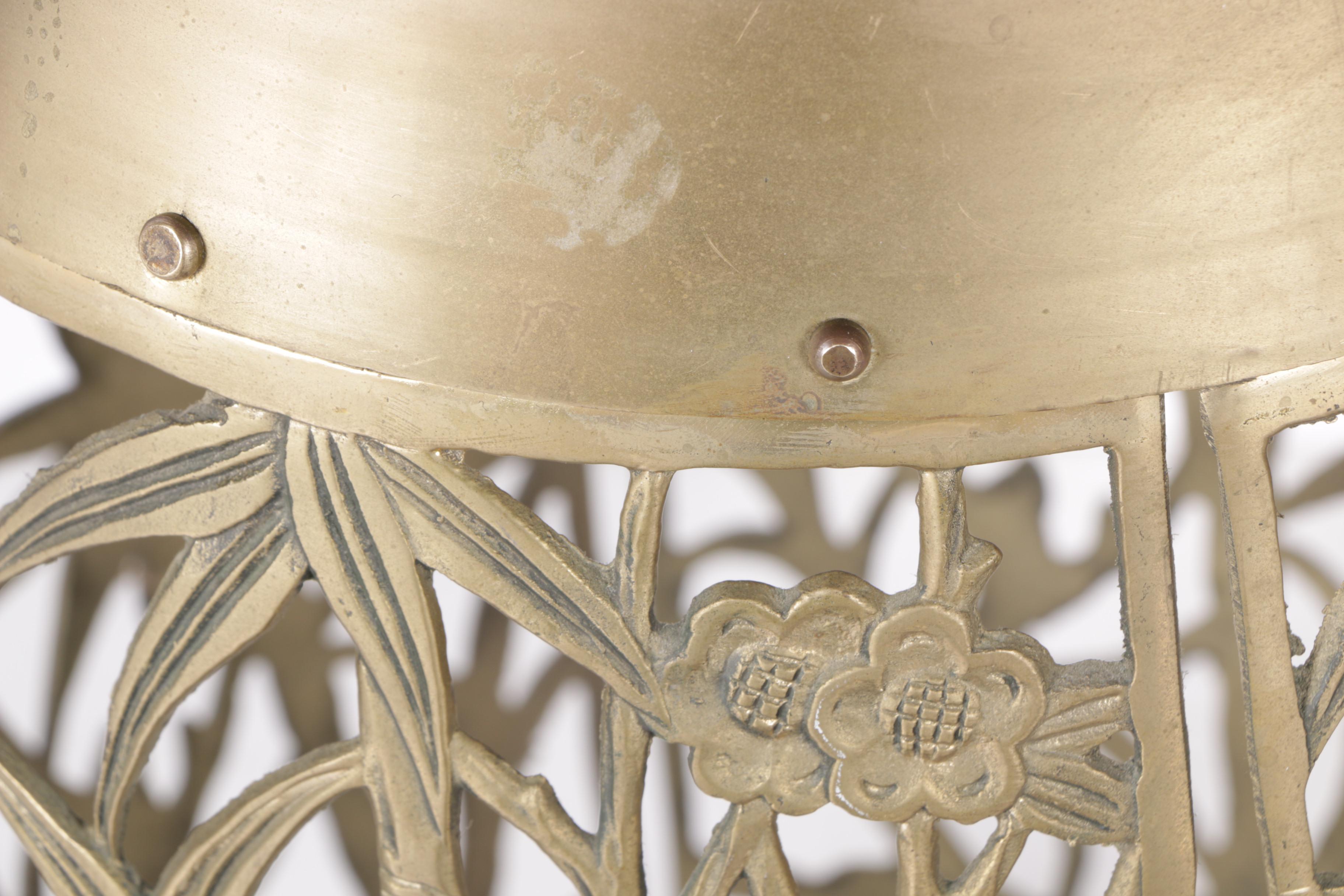 Brass Rooster Themed Garden Stool