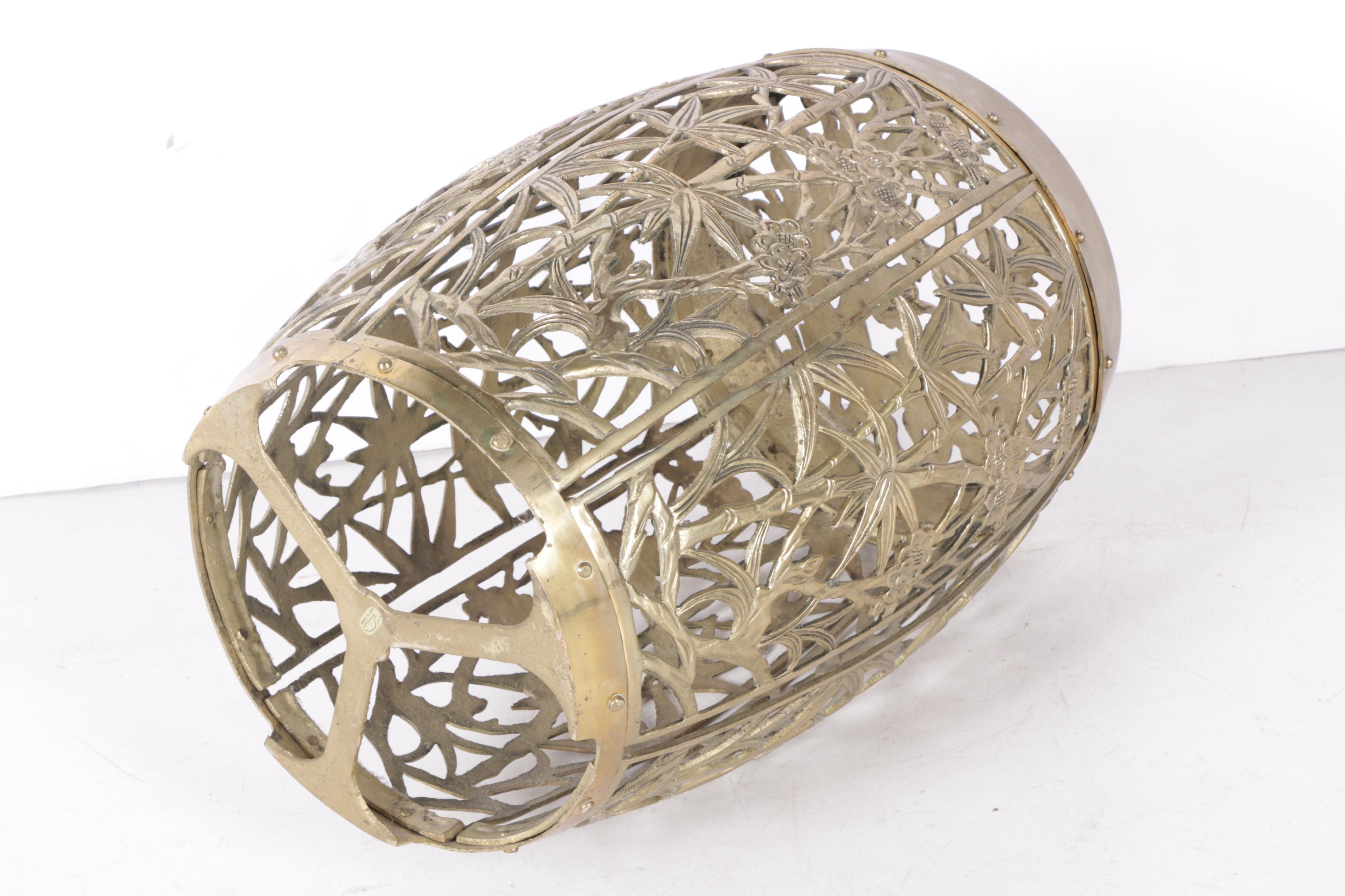 Brass Rooster Themed Garden Stool