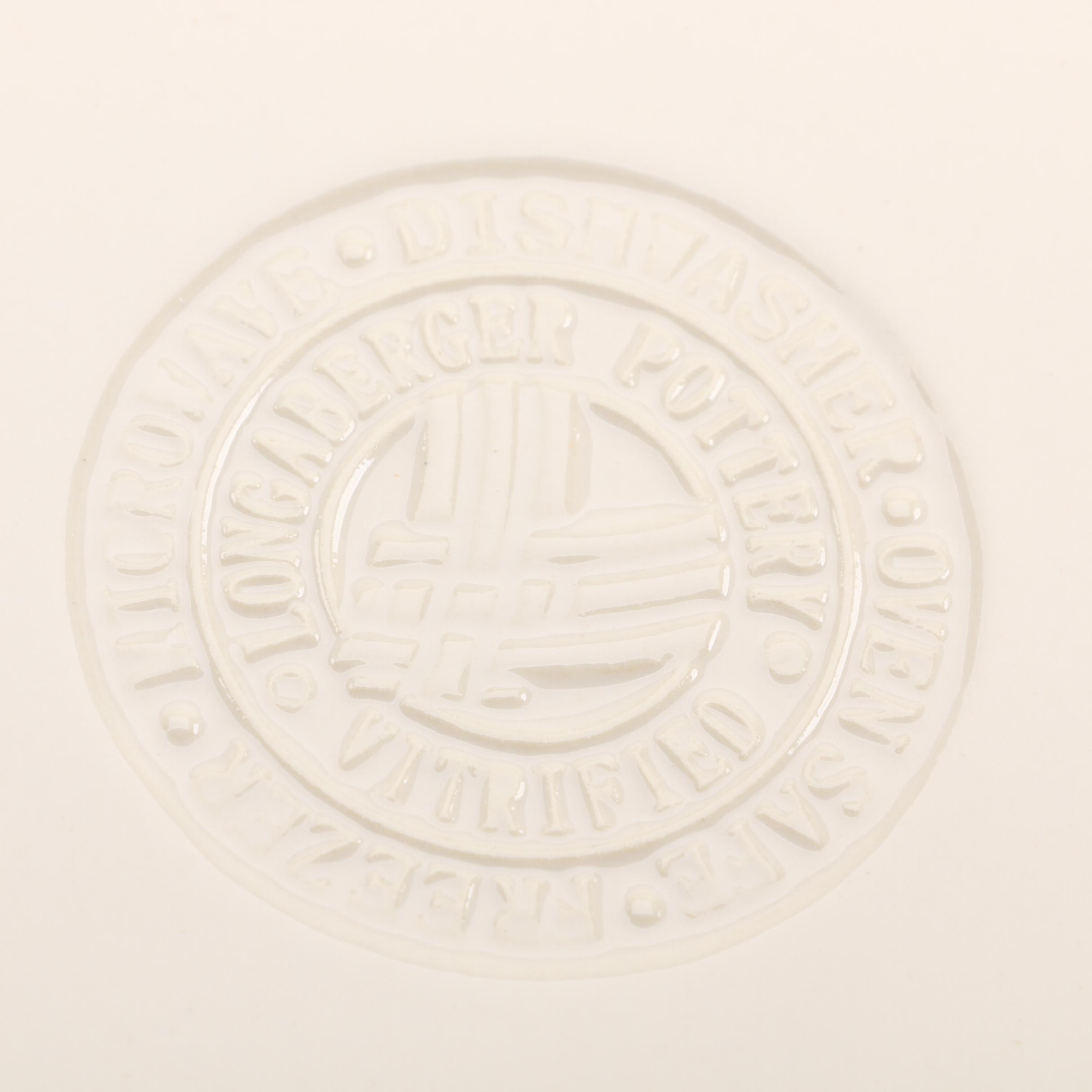 Longaberger "Woven Traditions" Ivory Bread Pans, Casserole and Plates