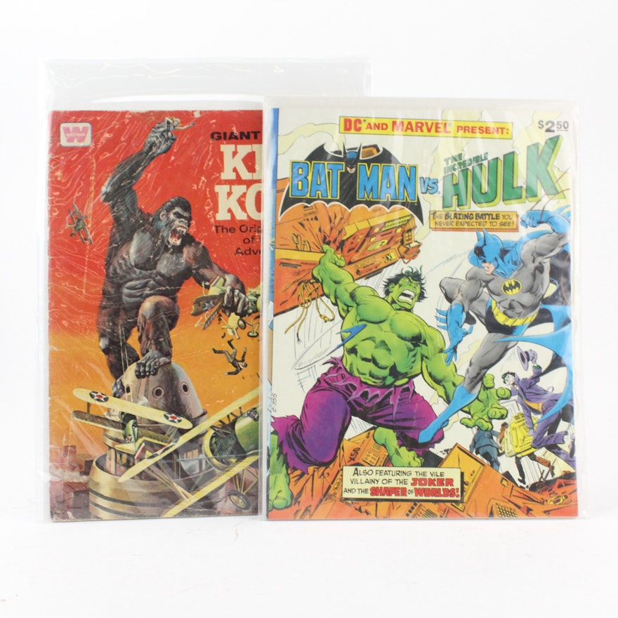 "King Kong" and "Batman VS The Hulk" Oversized Comic Books