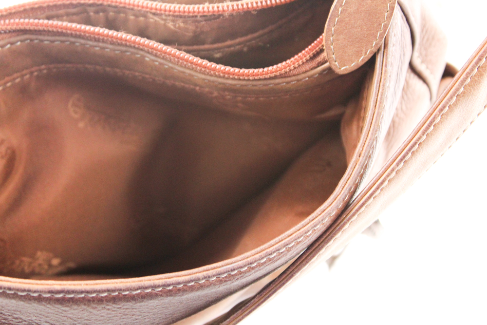 Fossil Brown Leather Messenger Bag